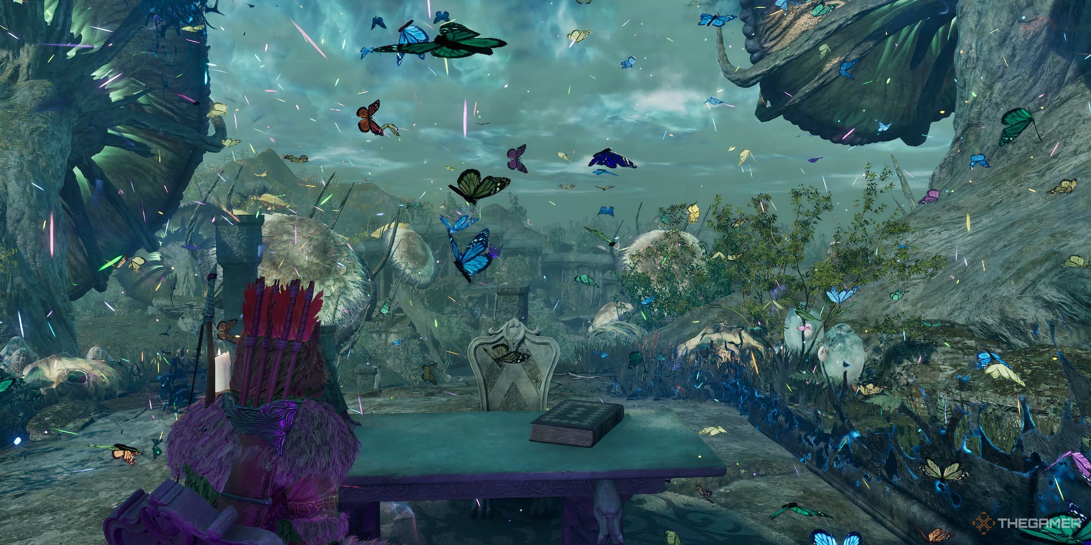 Beautiful scenery of Shivering Isles in Oblivion Remastered.