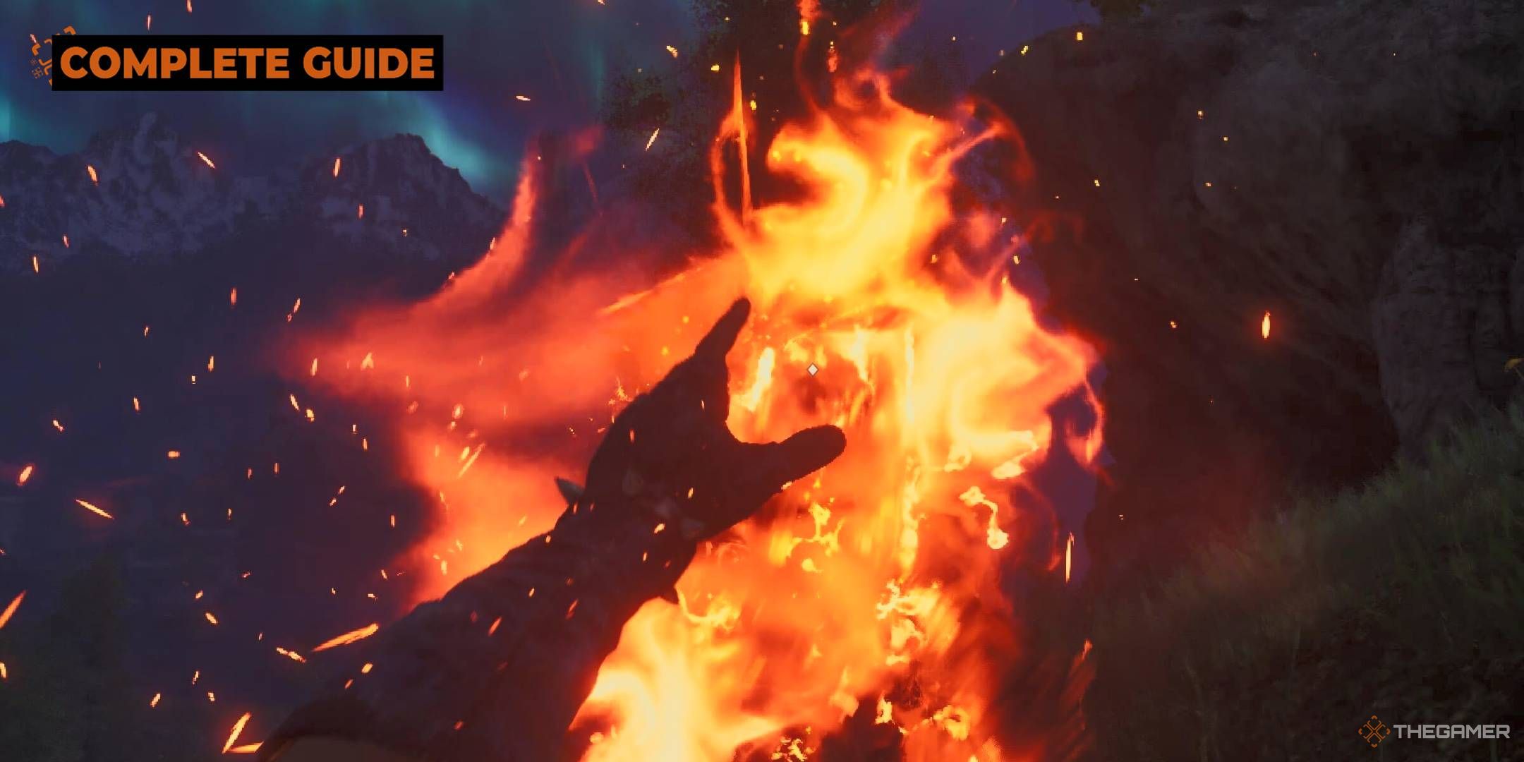 Casting a powerful flame in Oblivion Remastered.