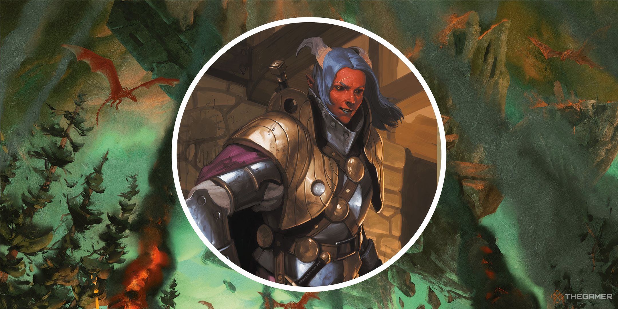 A teaser in a distribution picture along the fortress in the basement and dragons.