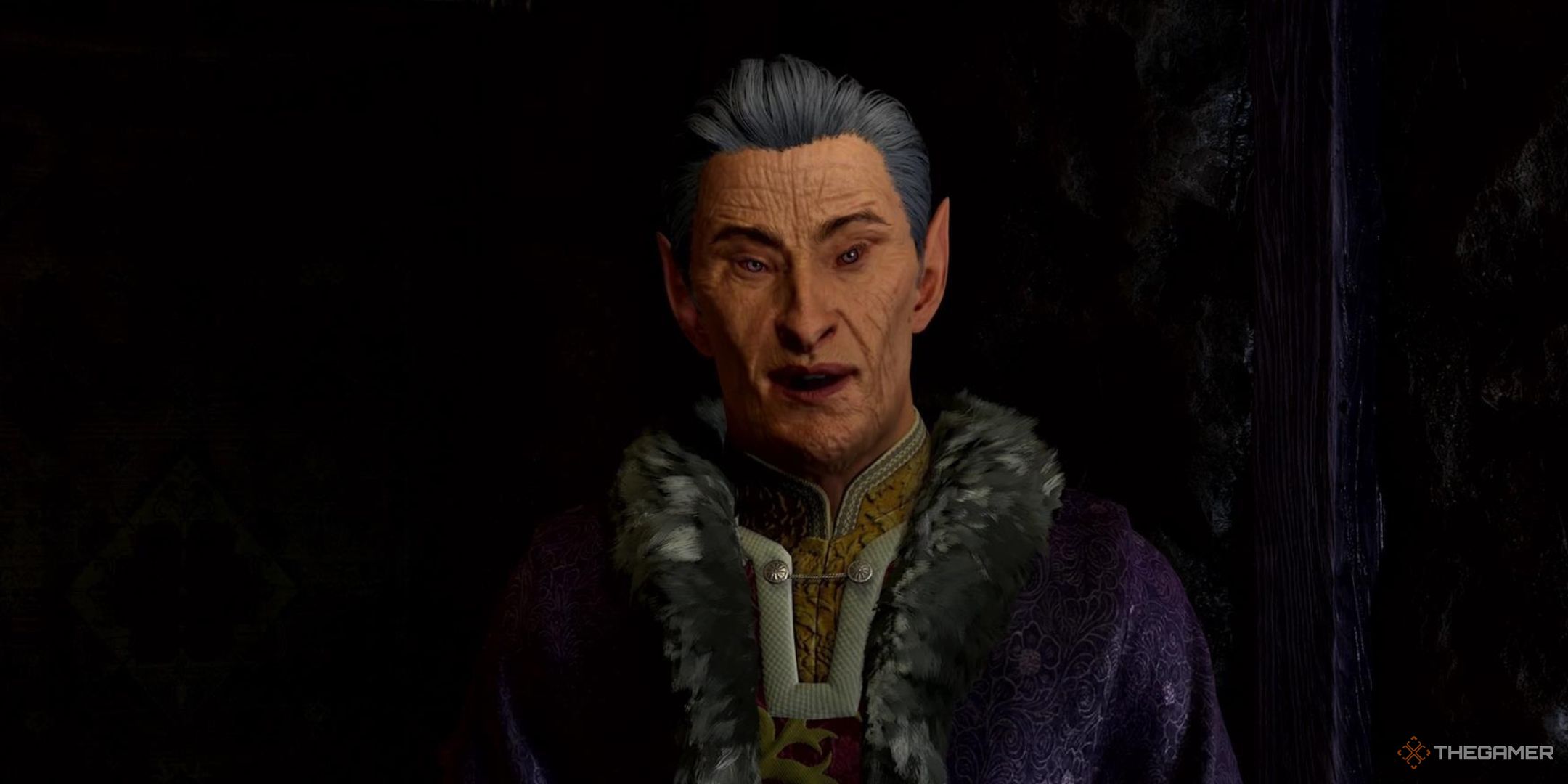 Falcar talks to us in a dimly lit room in Oblivion Remastered.