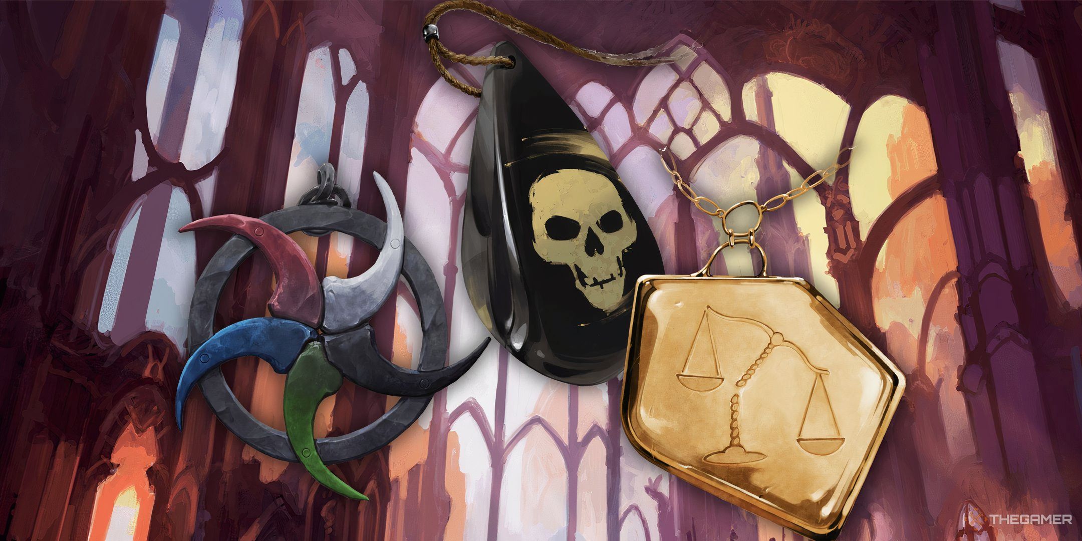 Three symbols of deities in DND 5e.