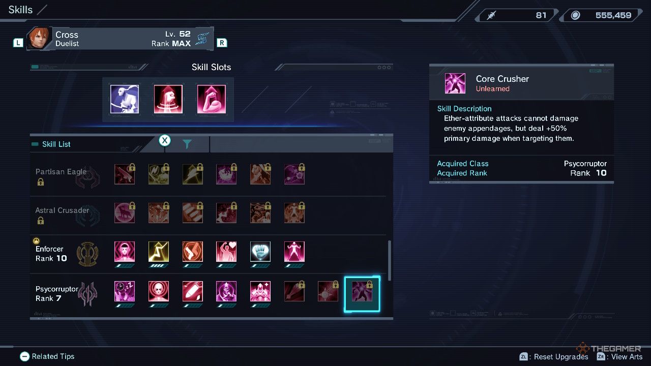 Core Crusher Xenoblade Chronicles x