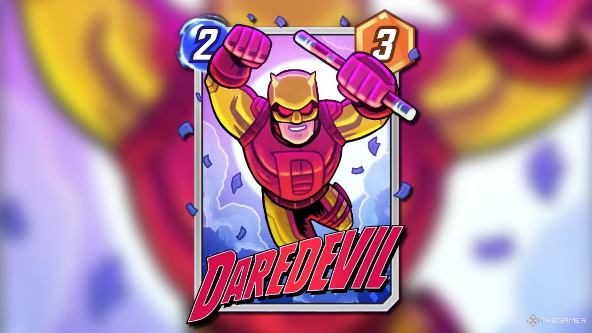 Dan Hipp variant of Daredevil from Marvel Snap.