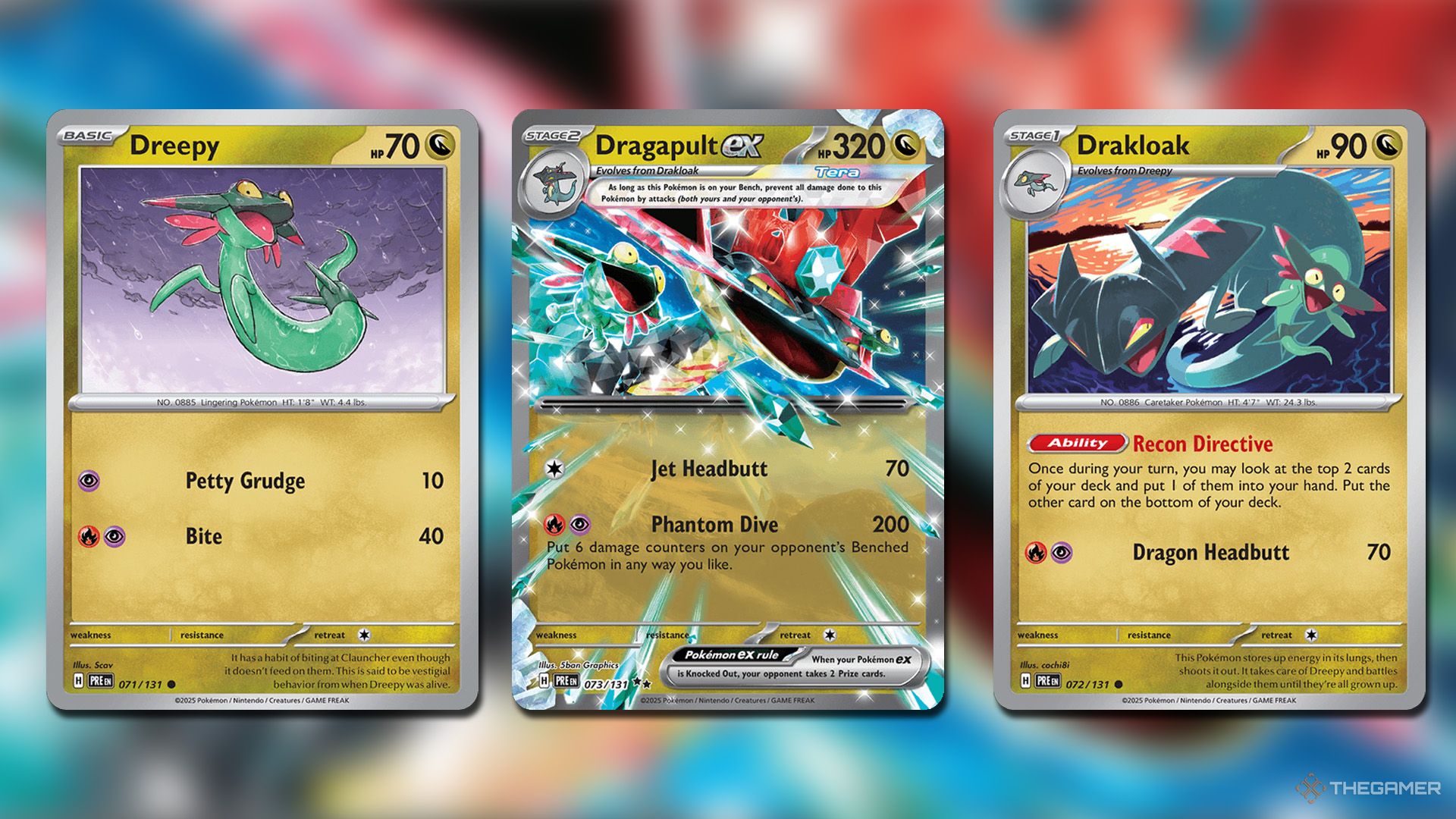 Former cards in Pokémon TCG, Draklok and Dragplat.