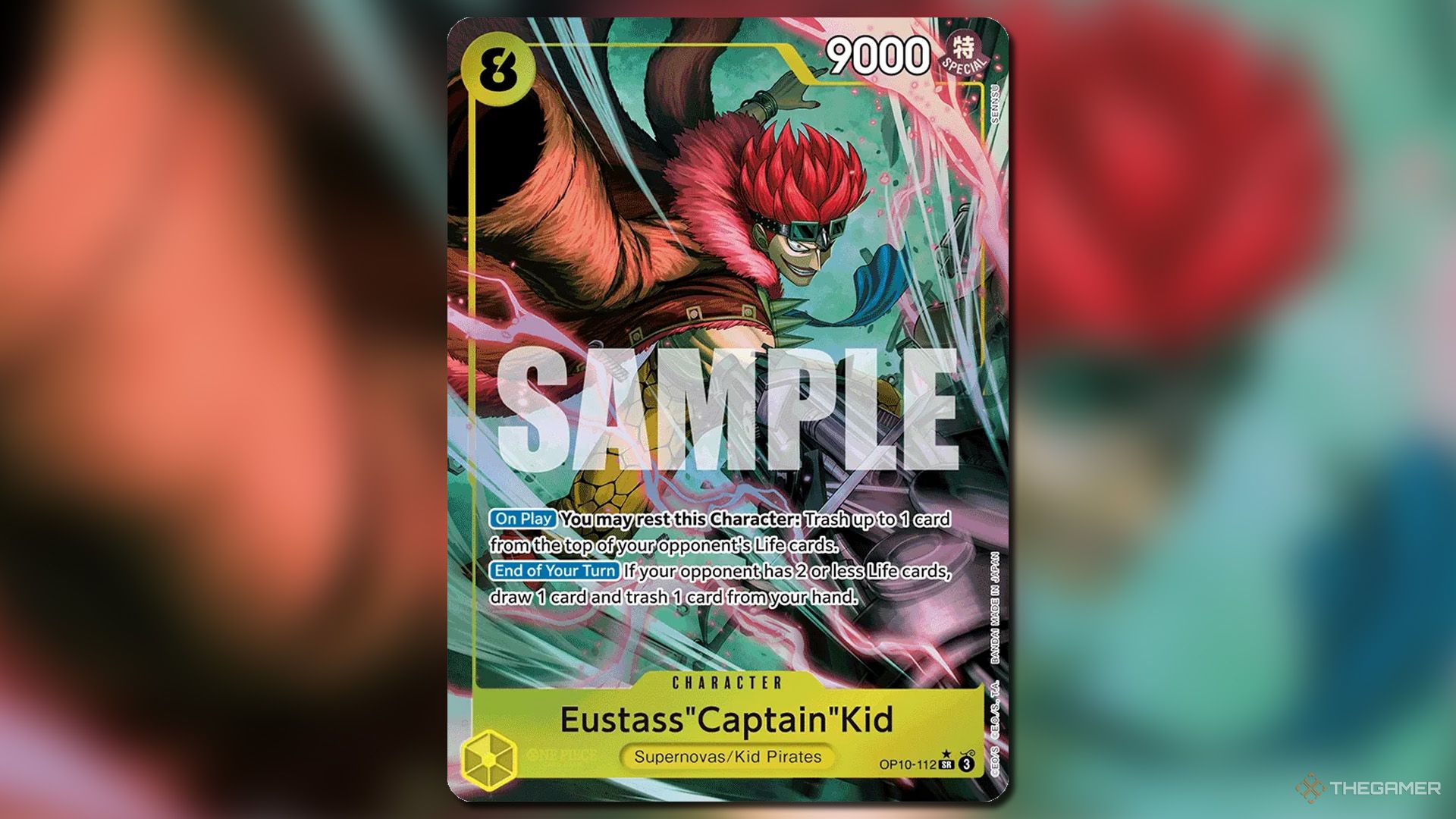 Eustass Captain Kid character card from the Royal Blood set in One Piece Card Game.