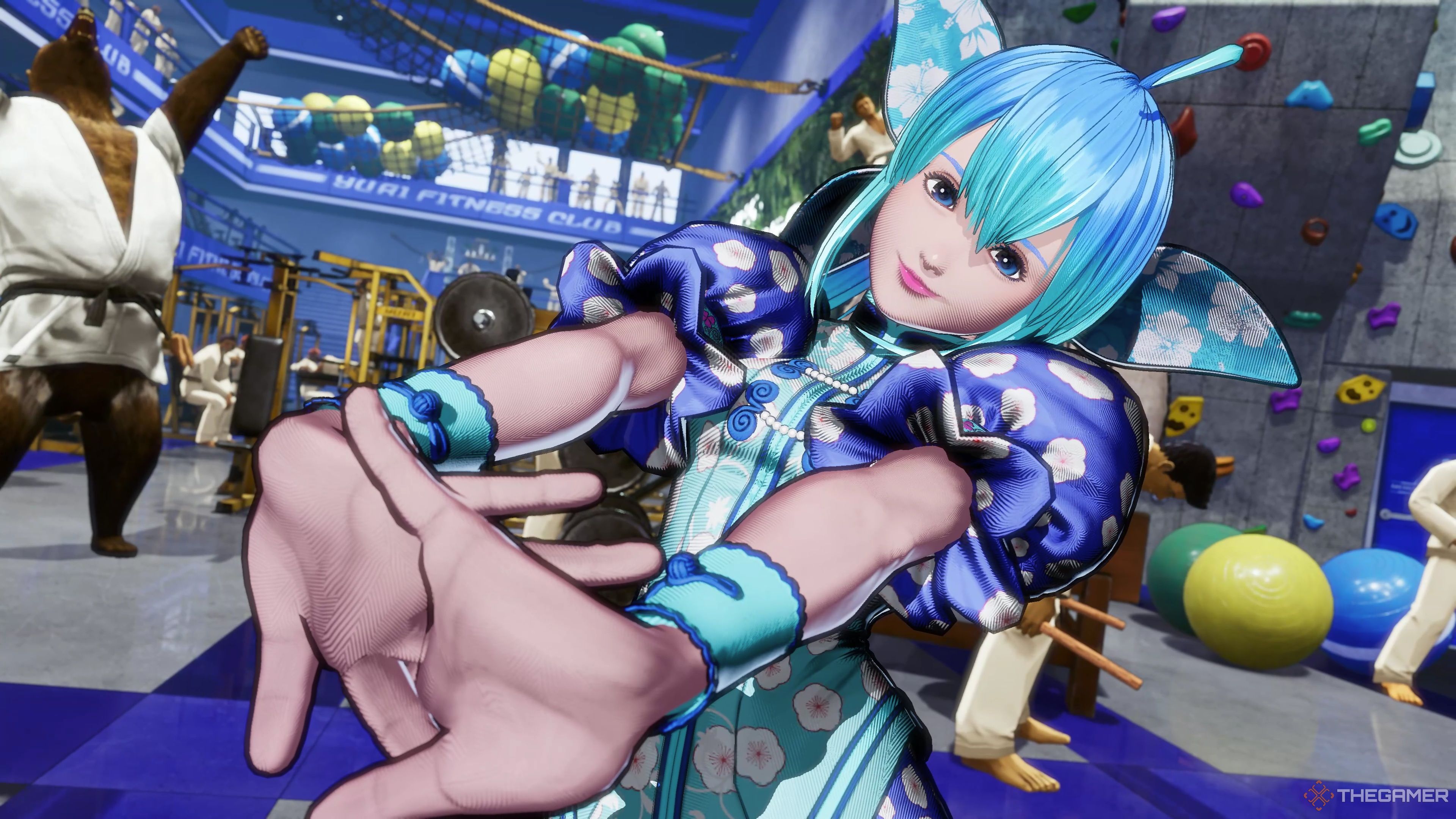 Hotaro Photaba is pose during his victory screen, and he shaken a unique design sample on his clothing and custom color scheme in a deadly attitude: the city of wolves.