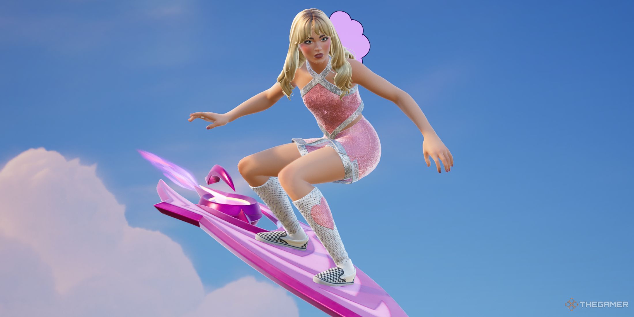 Fortnite pop star playing a game of Fortnite.
