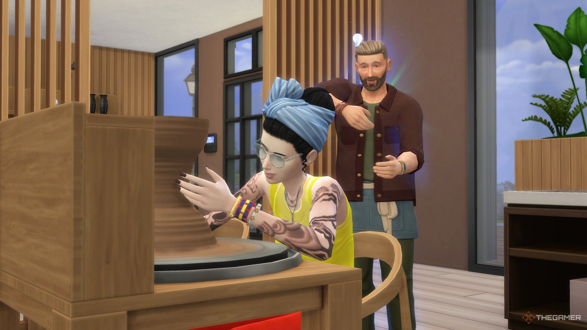 Gert Koopman with his Mastery Perk activated and taught a sim to sculpt in sims 4 companies and hobbies.-1