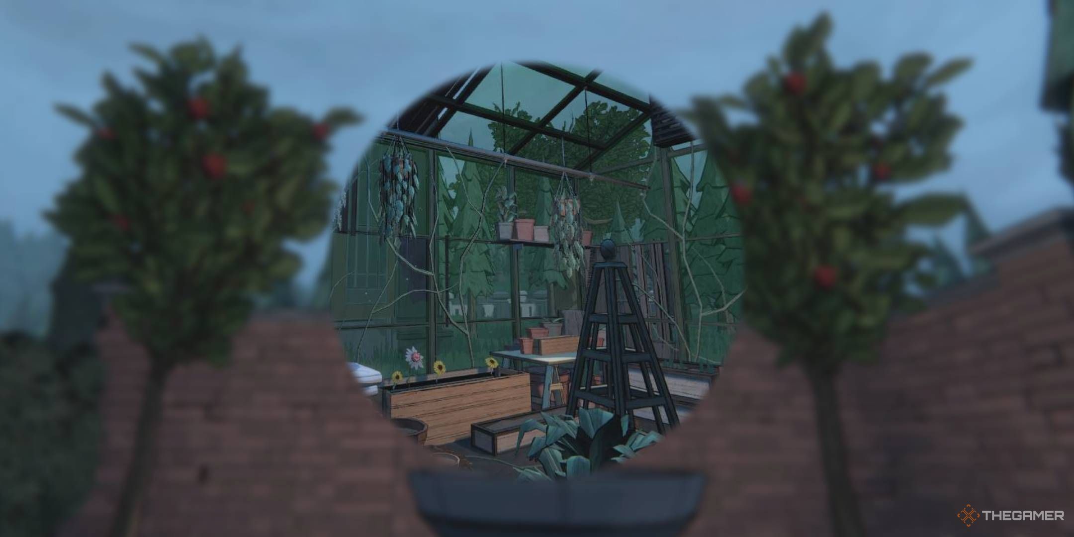 Greenhouse over Secret Garden green room featured image from Blue Prince.