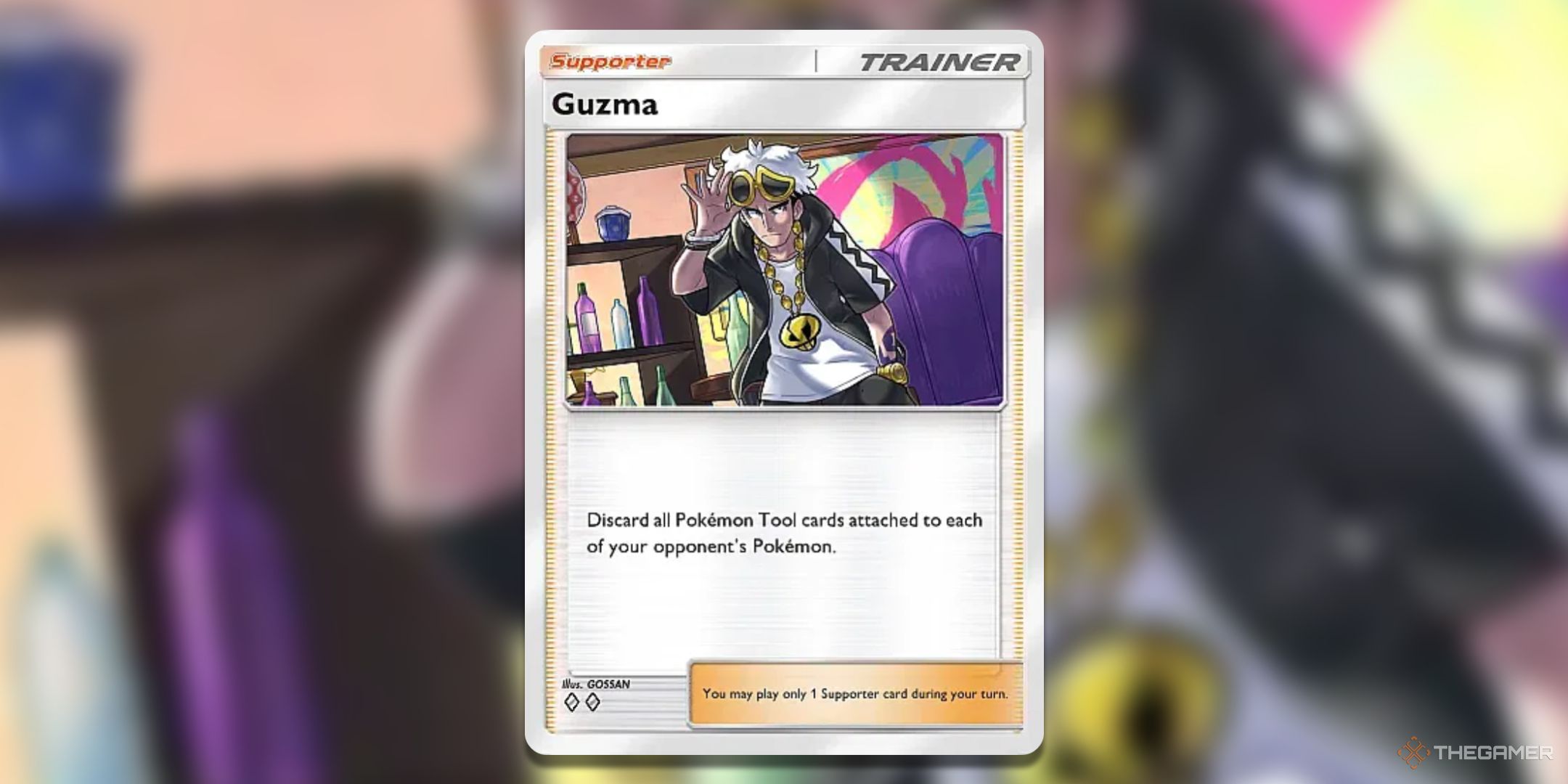 Guzma Pokemon TCG Pocket Celestial Guardians card art.