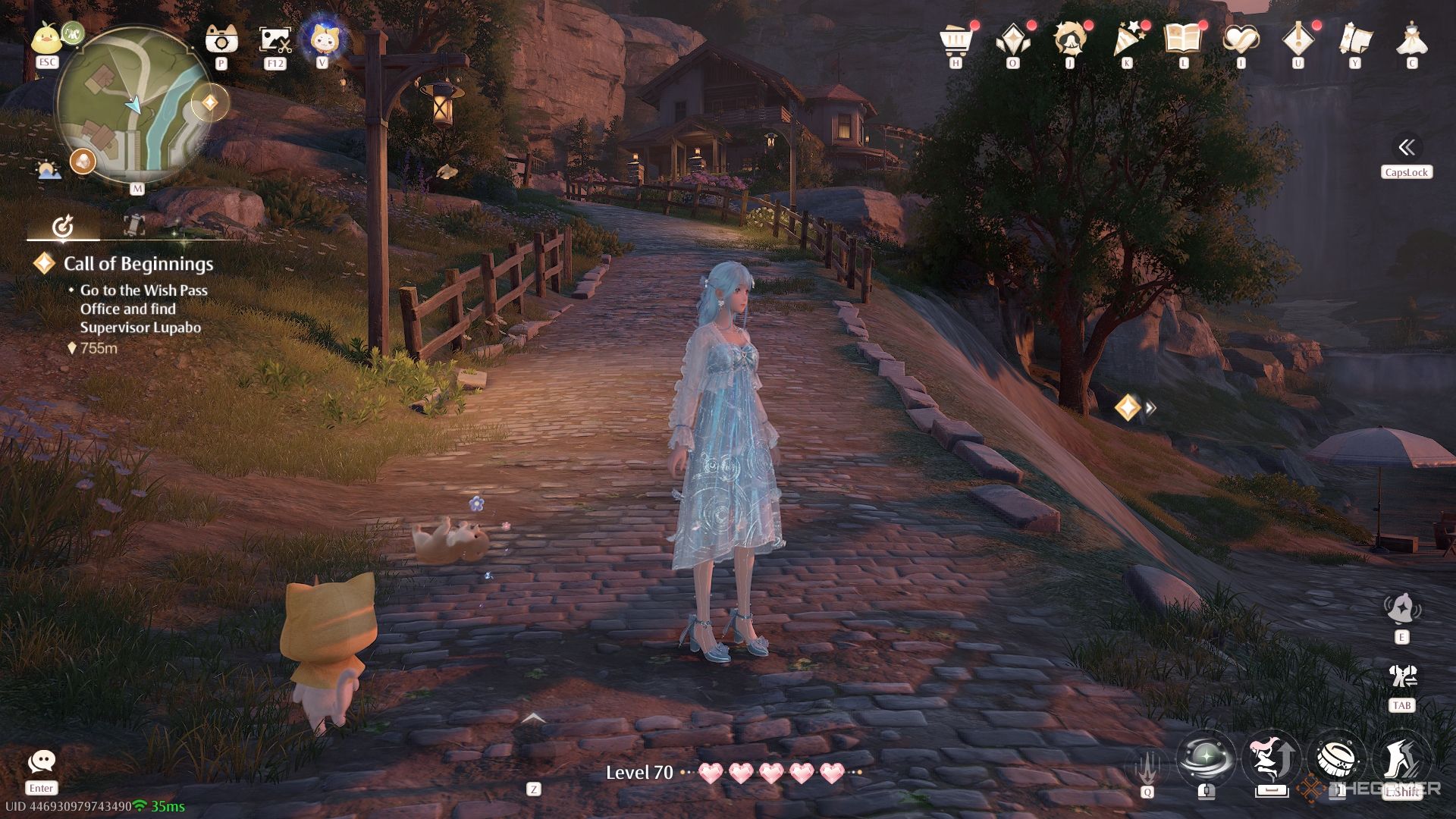 Nikki wearing the Heartlake Ripples outfit in the street.