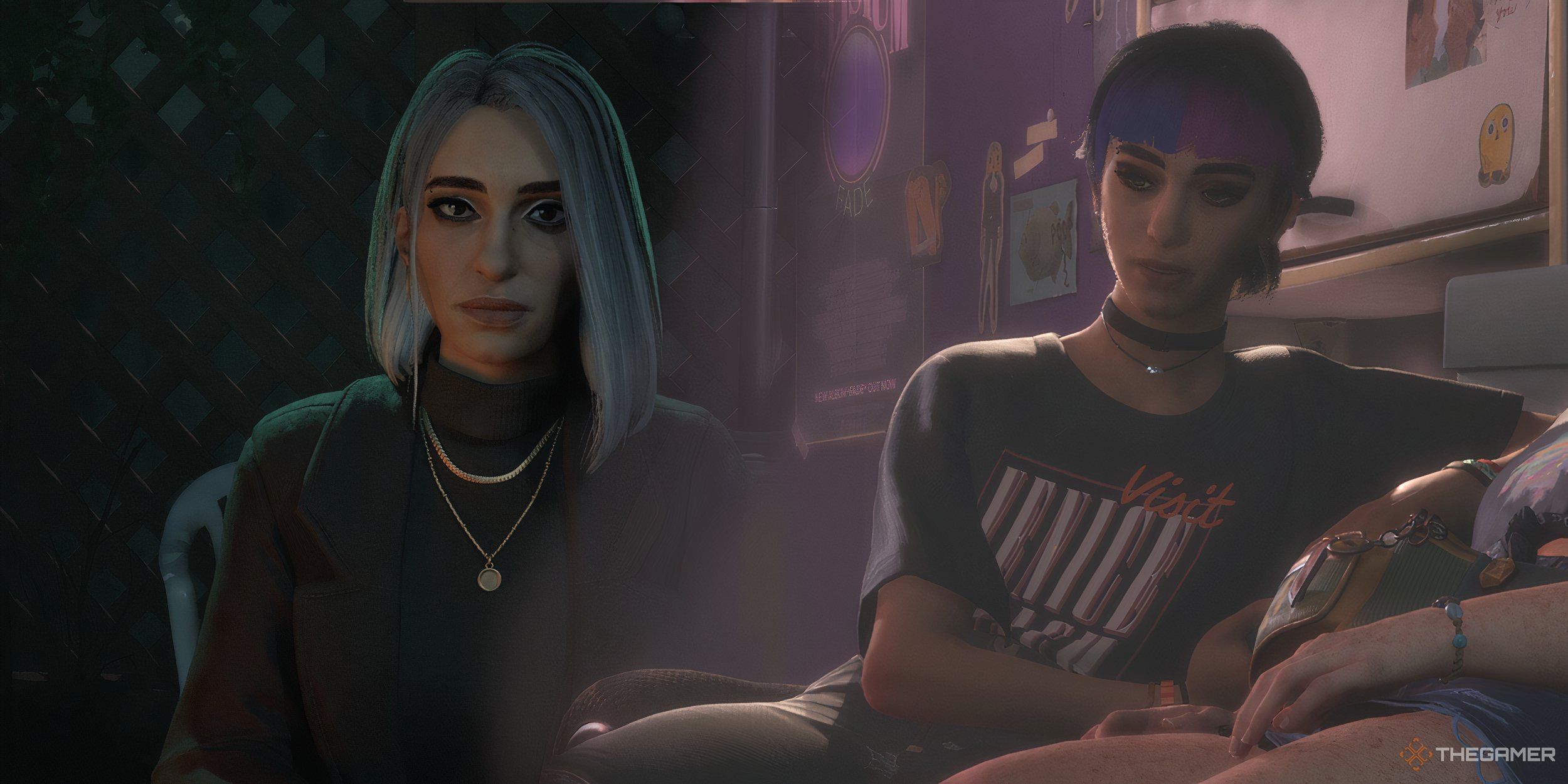 Collage of Nora looking sad.