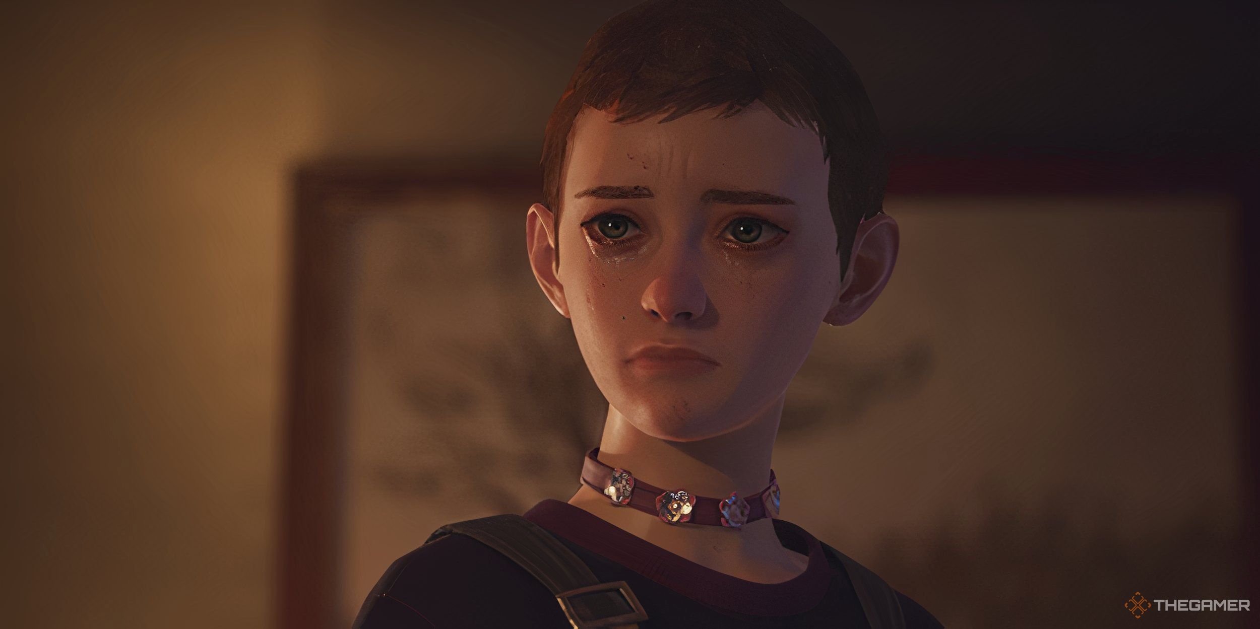 Kat crying in her room.