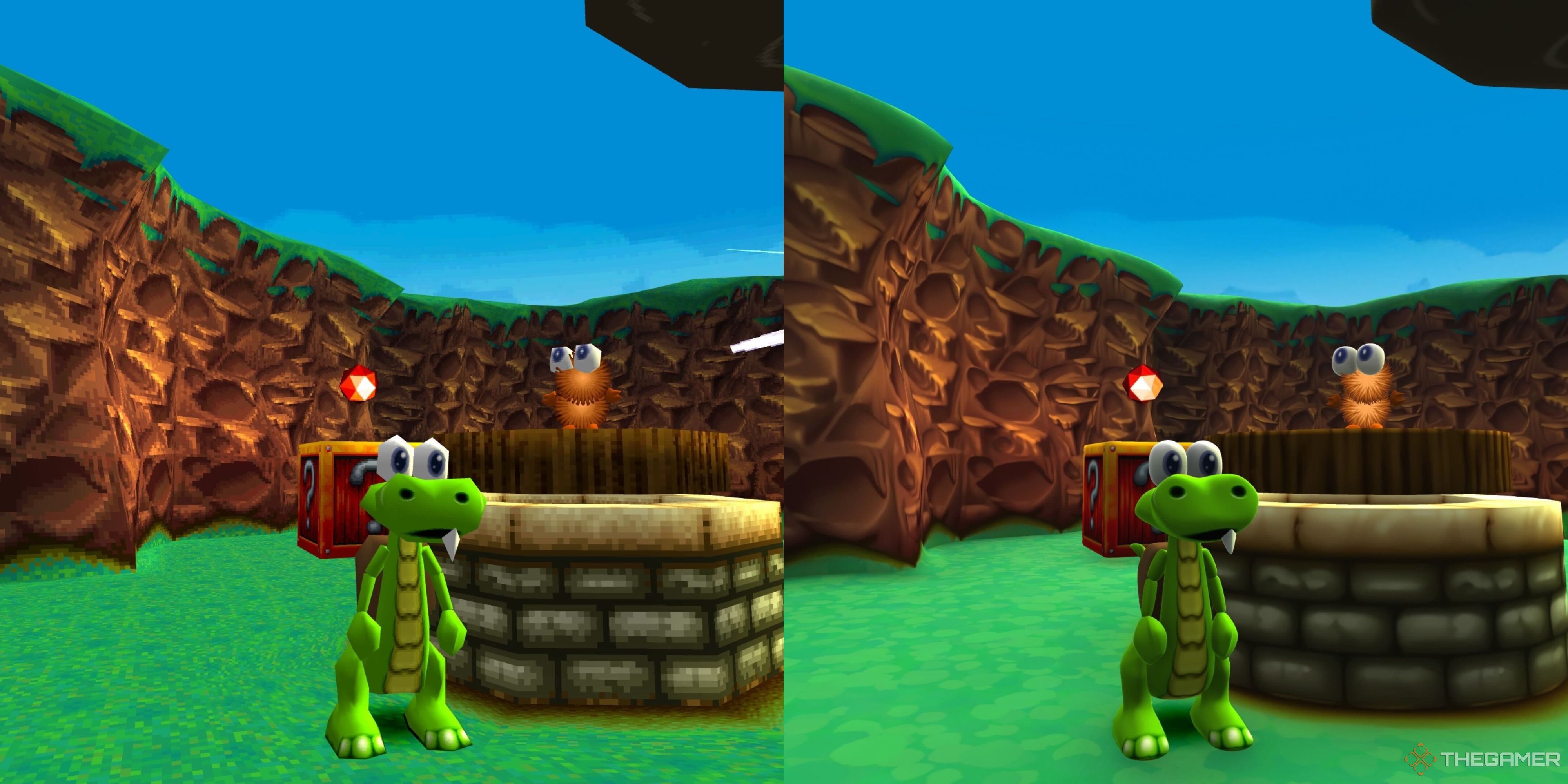 croc legends of the gobbos original and remaster comparison.