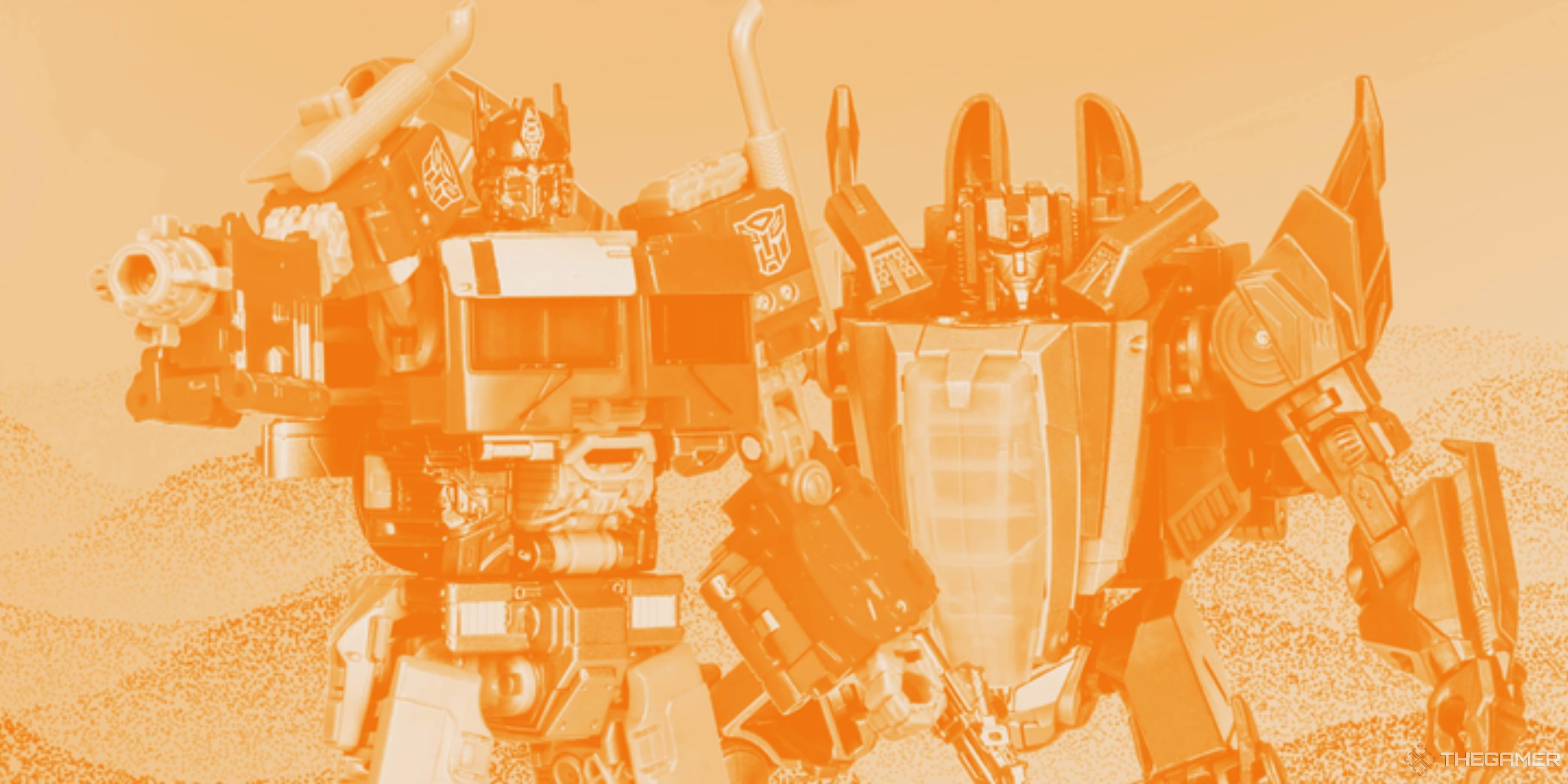 skywarp and optimus prime transformers action figures.