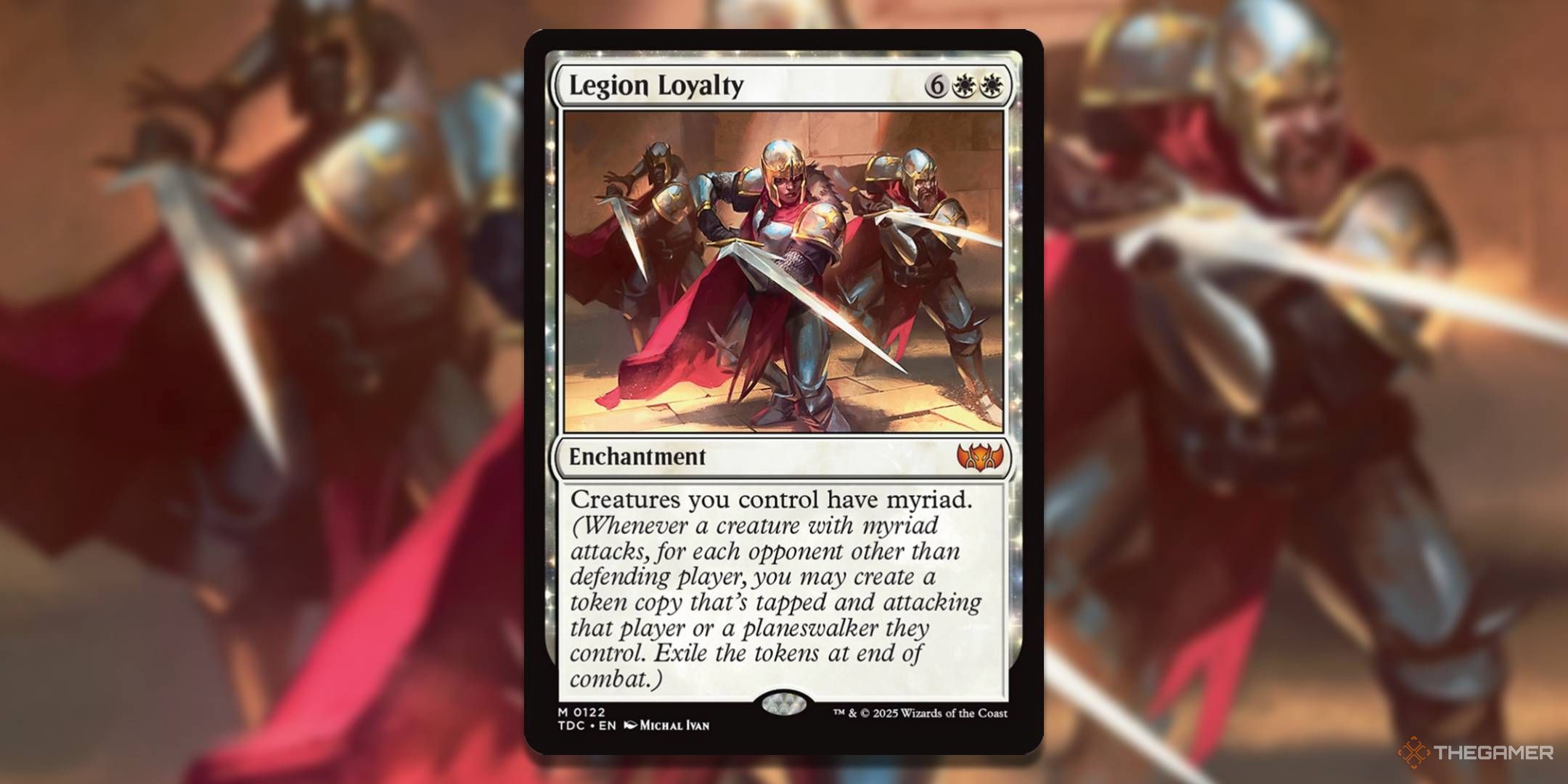 In the background, MTG Lashkar Loyalty Card with Art.