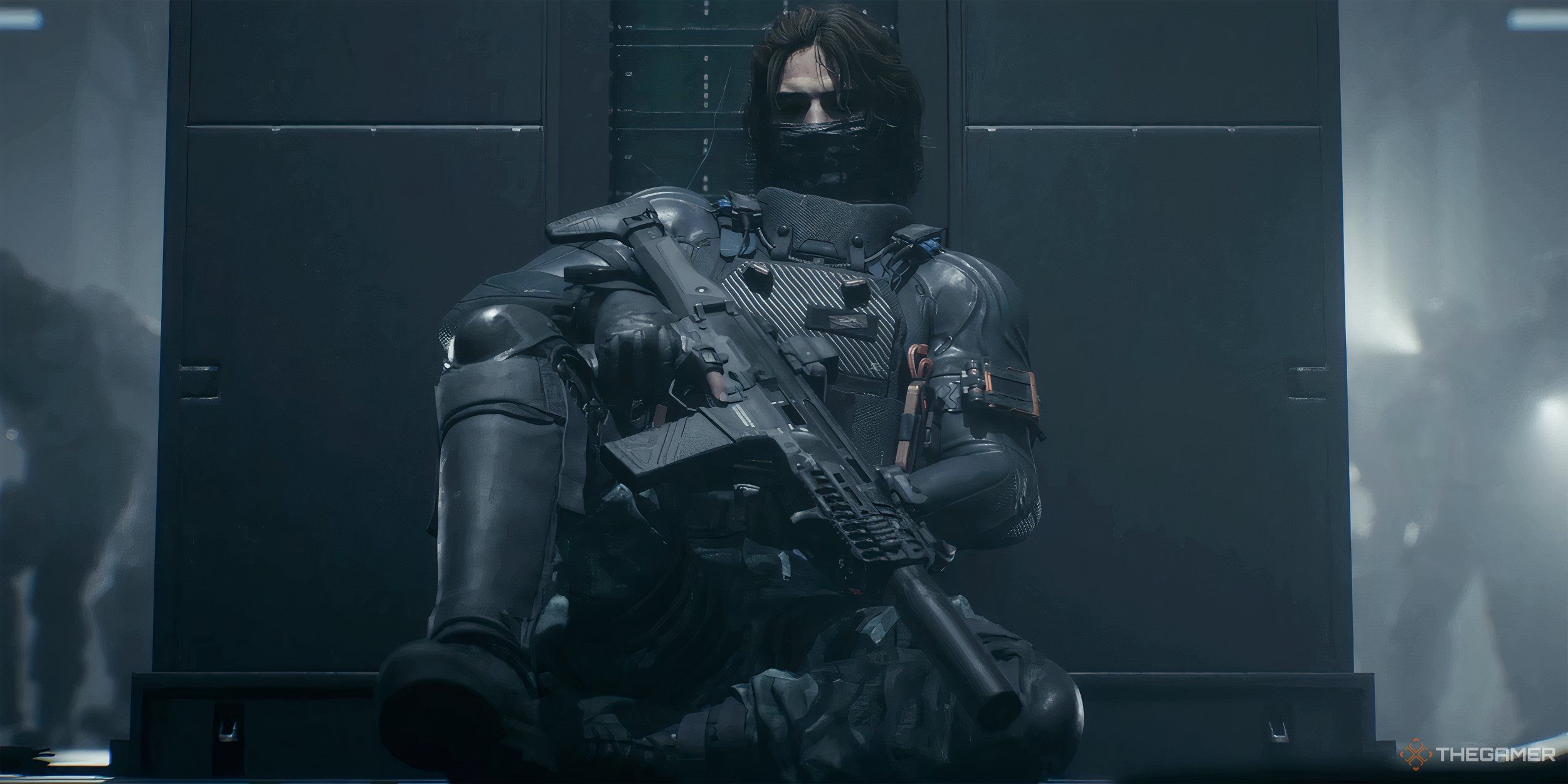 Nox sitting against a server surrounded by enemies in Delta Force.