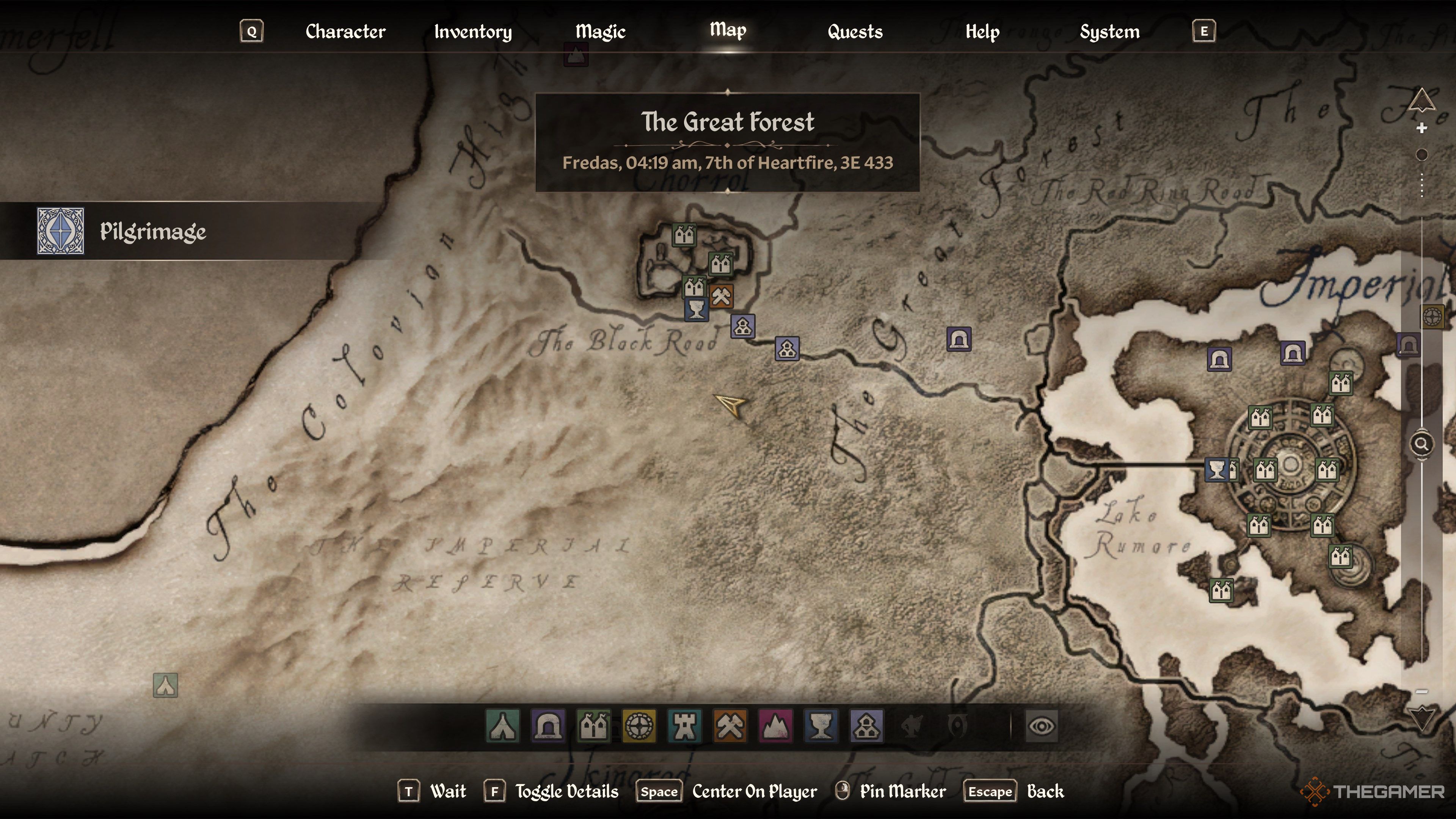 Oblivion Dibella Wayshrine Map