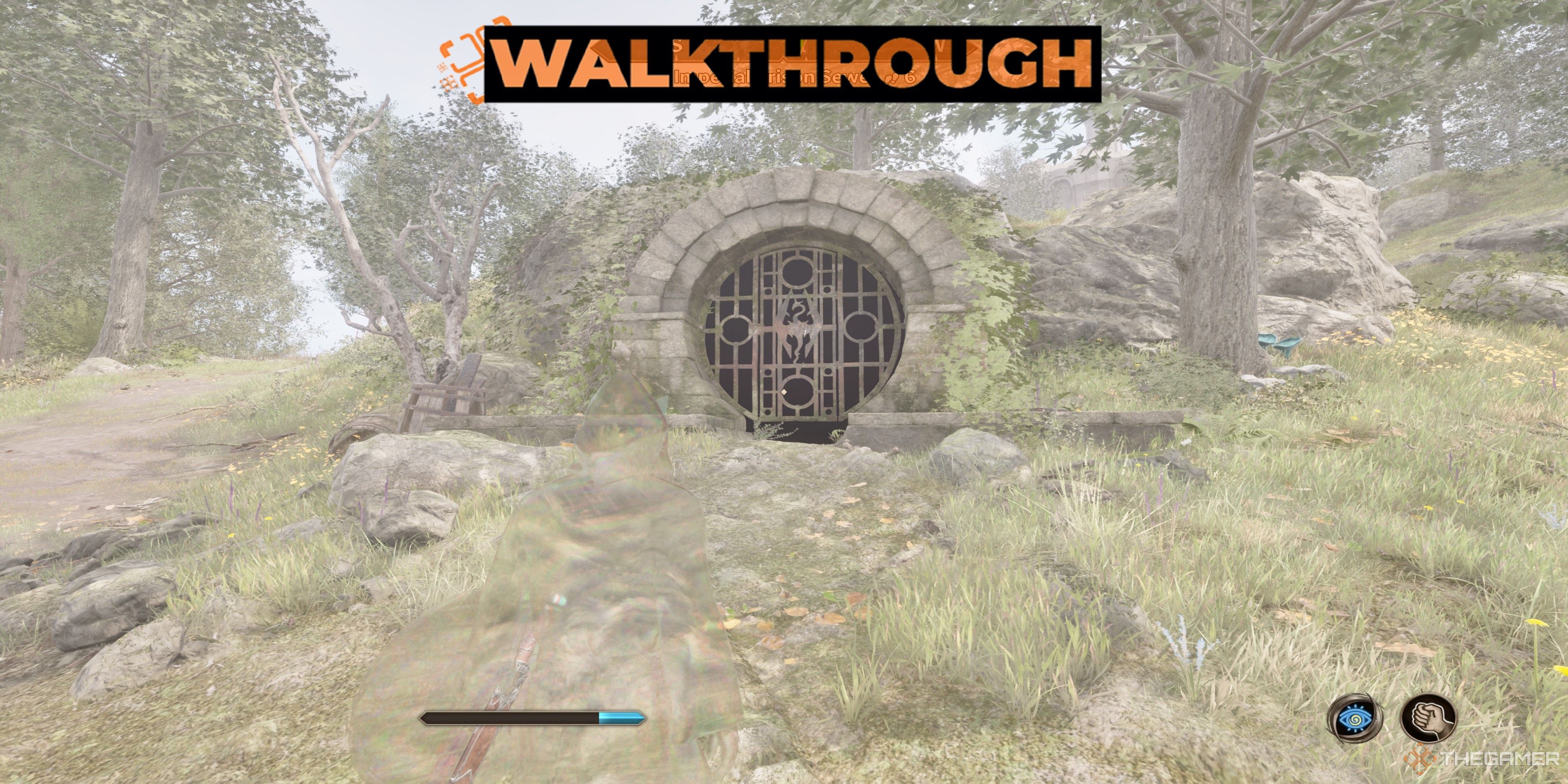 The Imperial City Sewer grate in Oblivion Remastered.