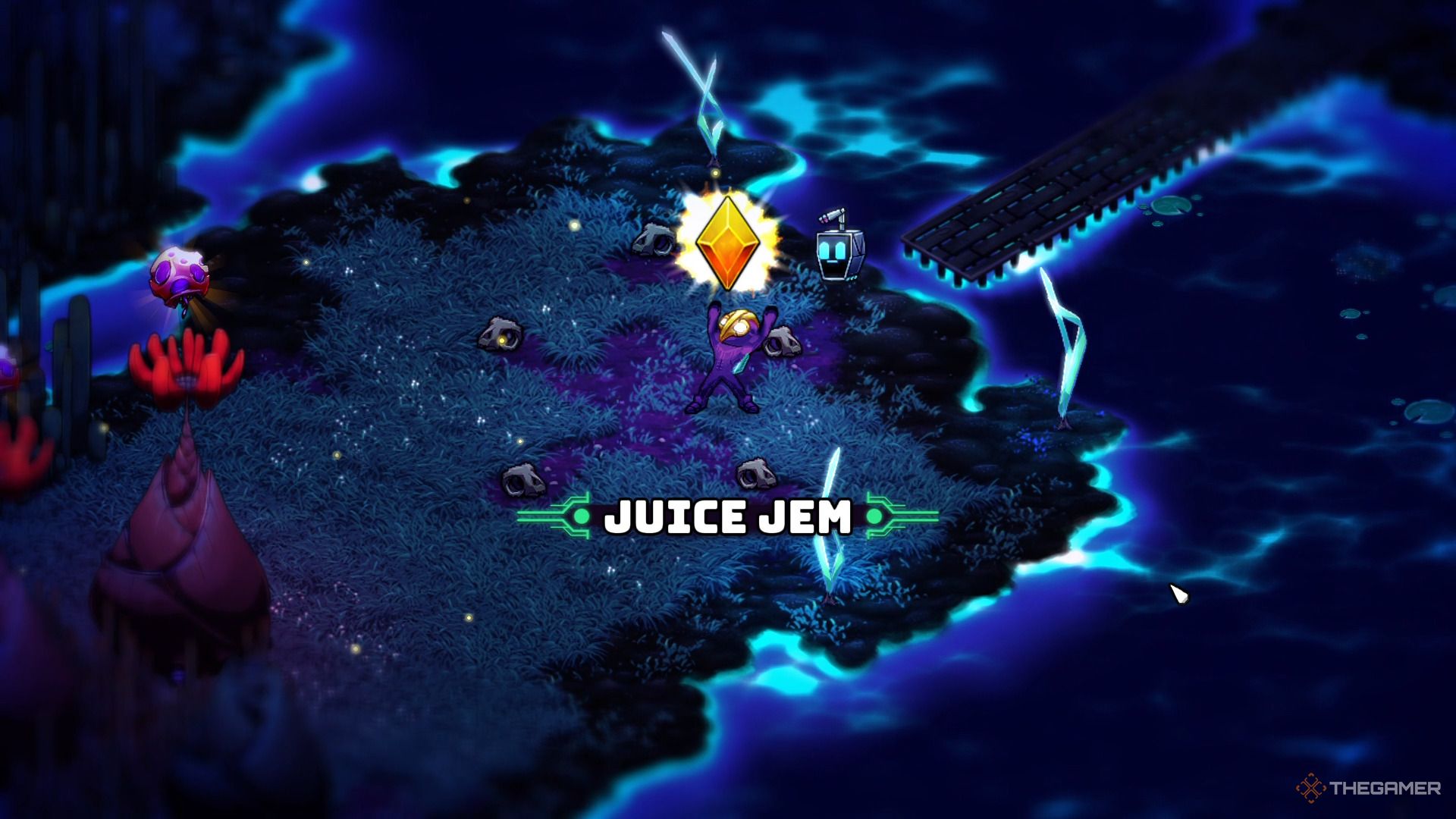 به دست آوردن آب میوه جیم در Crashlands 2.