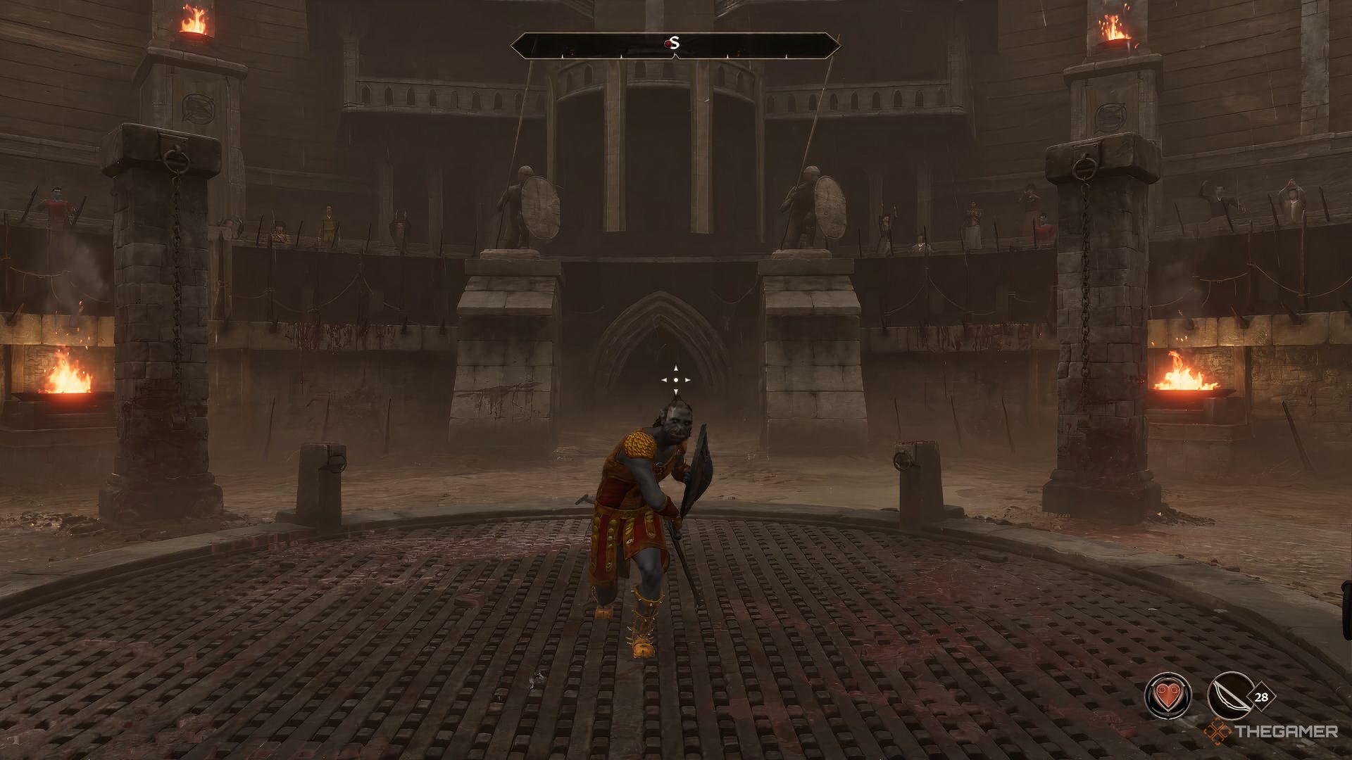 Player dueling the Gray Prince in Oblivion Remastered.