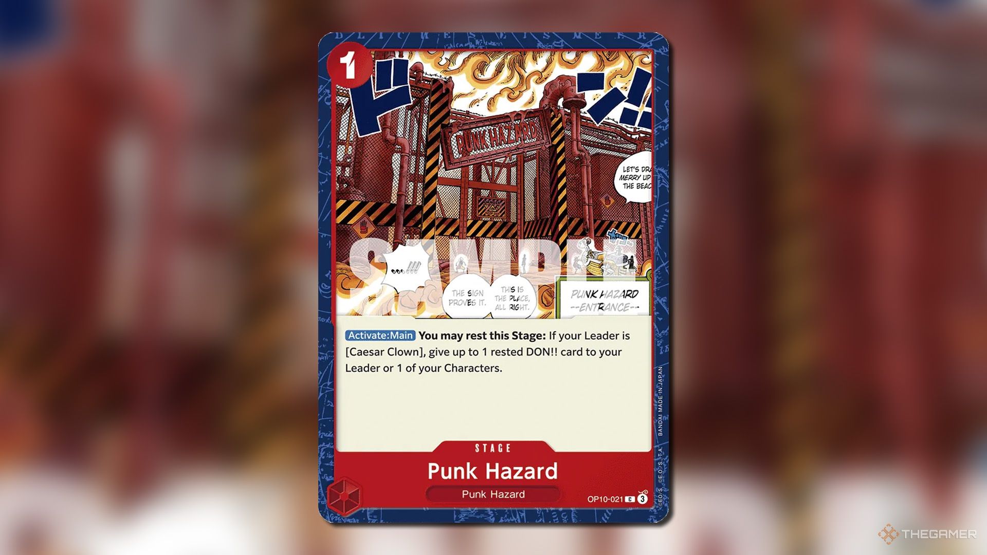 Punk Hazard Card från Royal Blood Set i One Piece Card Game.