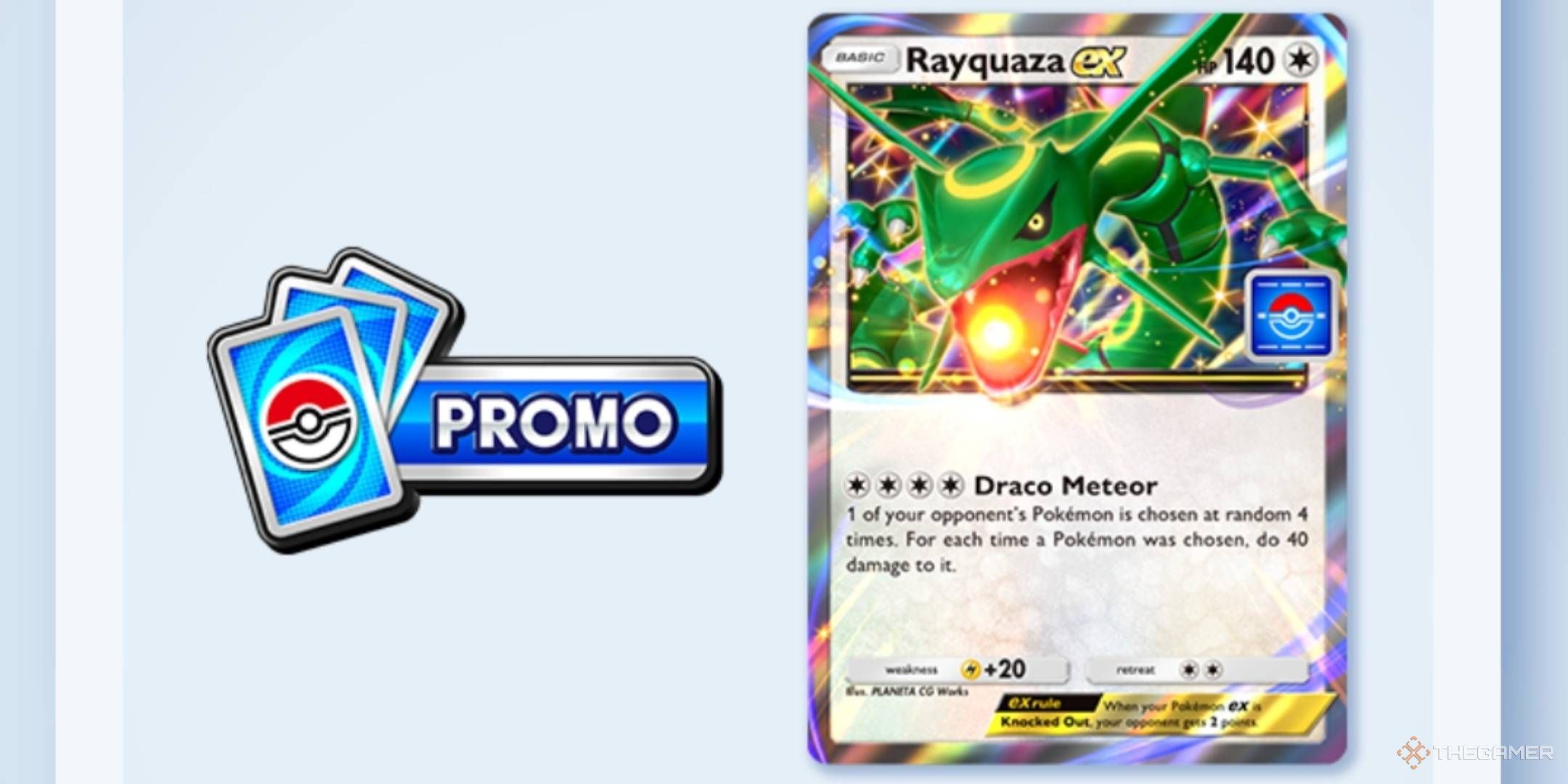 The Promo-A set symbol next to Rayquaza ex, in Pokemon TCG Pocket.
