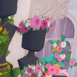 لباس Roblox برای تحت تأثیر قرار دادن - یک تاج گل در یک تصویر مربع.