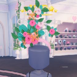 لباس Roblox برای تحت تأثیر قرار دادن - یک سر مخصوص گل در یک تصویر مربع.