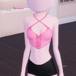 لباس Roblox برای تحت تأثیر قرار دادن - یک گذرگاه صورتی در یک تصویر مربع.