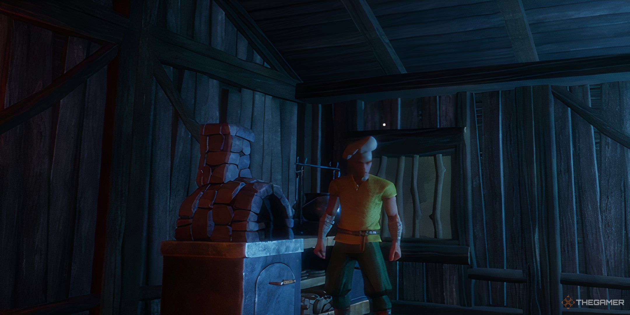 Wear a shaft hat with a kitchen range in Ranskip Dragon Weldis.