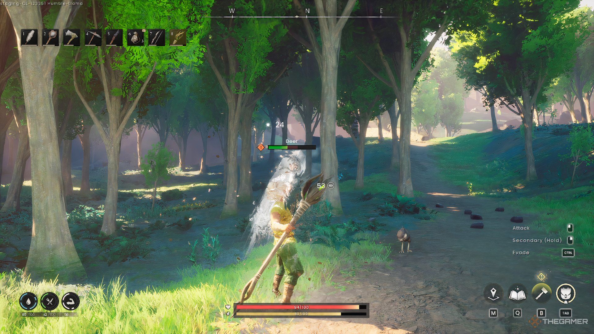 The use of beetle staff to attack the deer in the Ranskip Dragon Weldis.