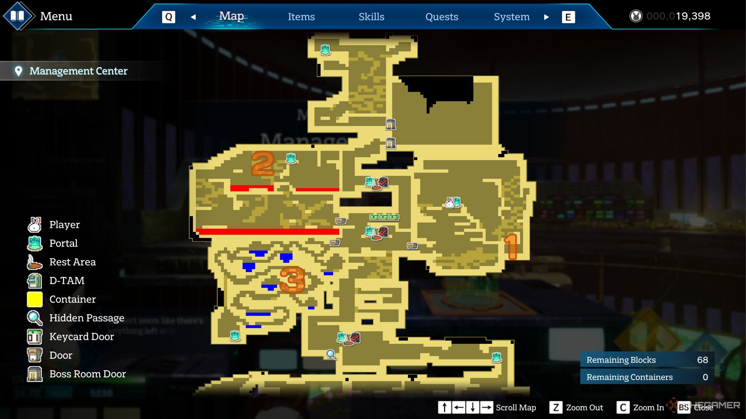 Rusty Rabbit all three keycube locations in management center.
