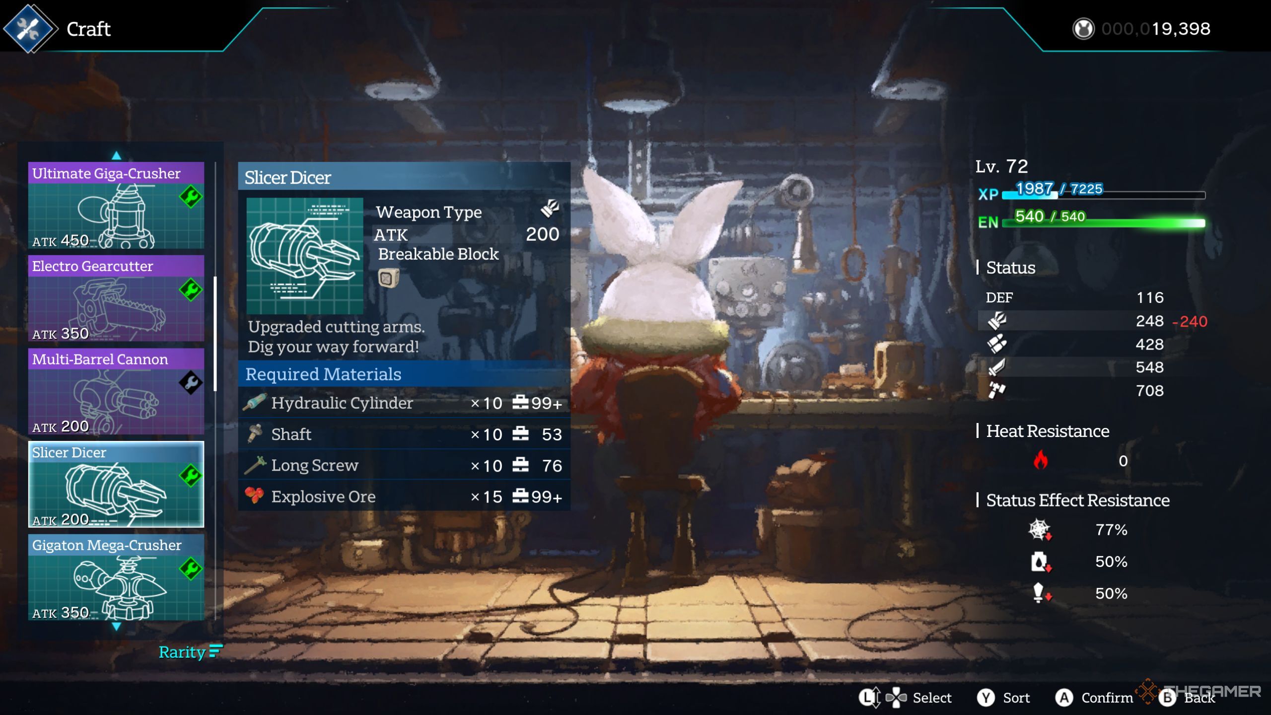 Rusty Rabbit resources to craft slicer dicer.
