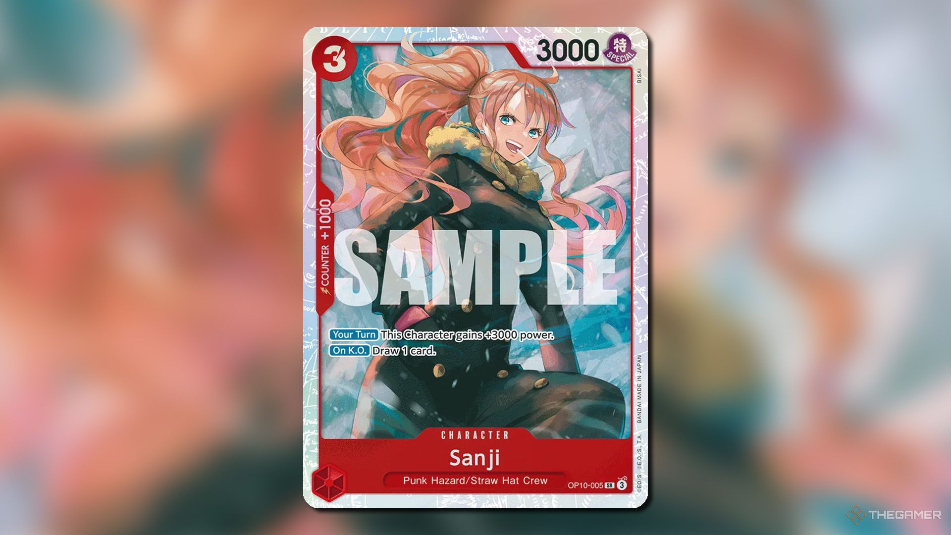 Sanji Character Card från Royal Blood Set i One Piece Card Game.