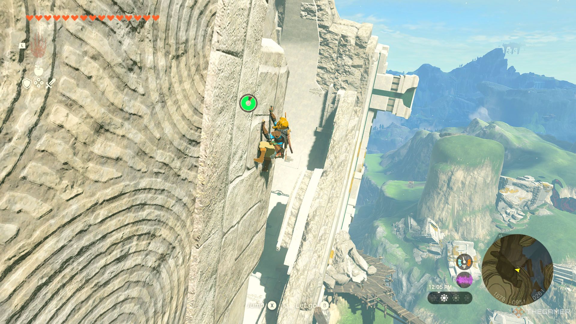 Scaling Zonai ruins in Tears of the Kingdom