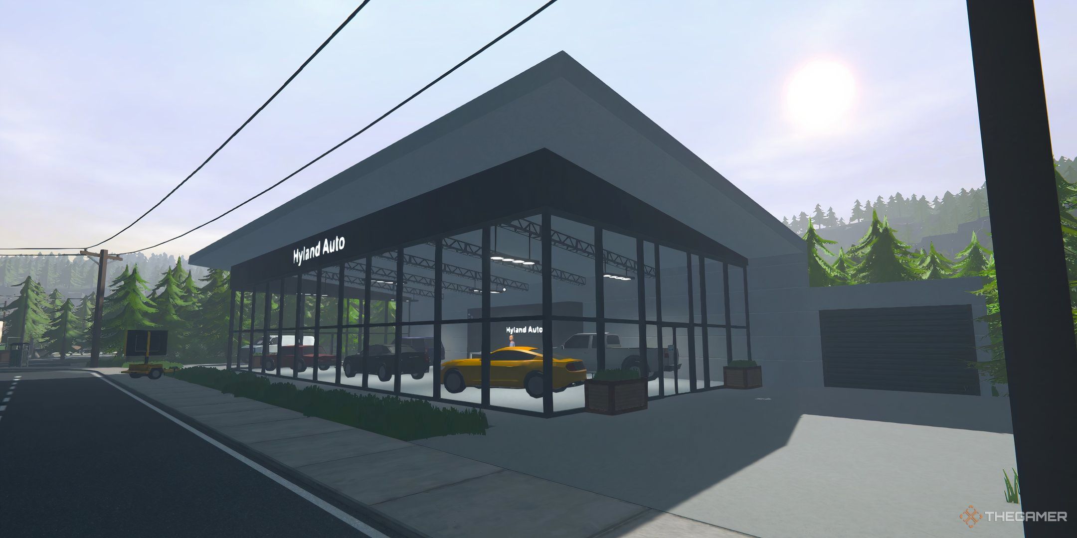 Schedule 1 showing the highland auto car showroom.
