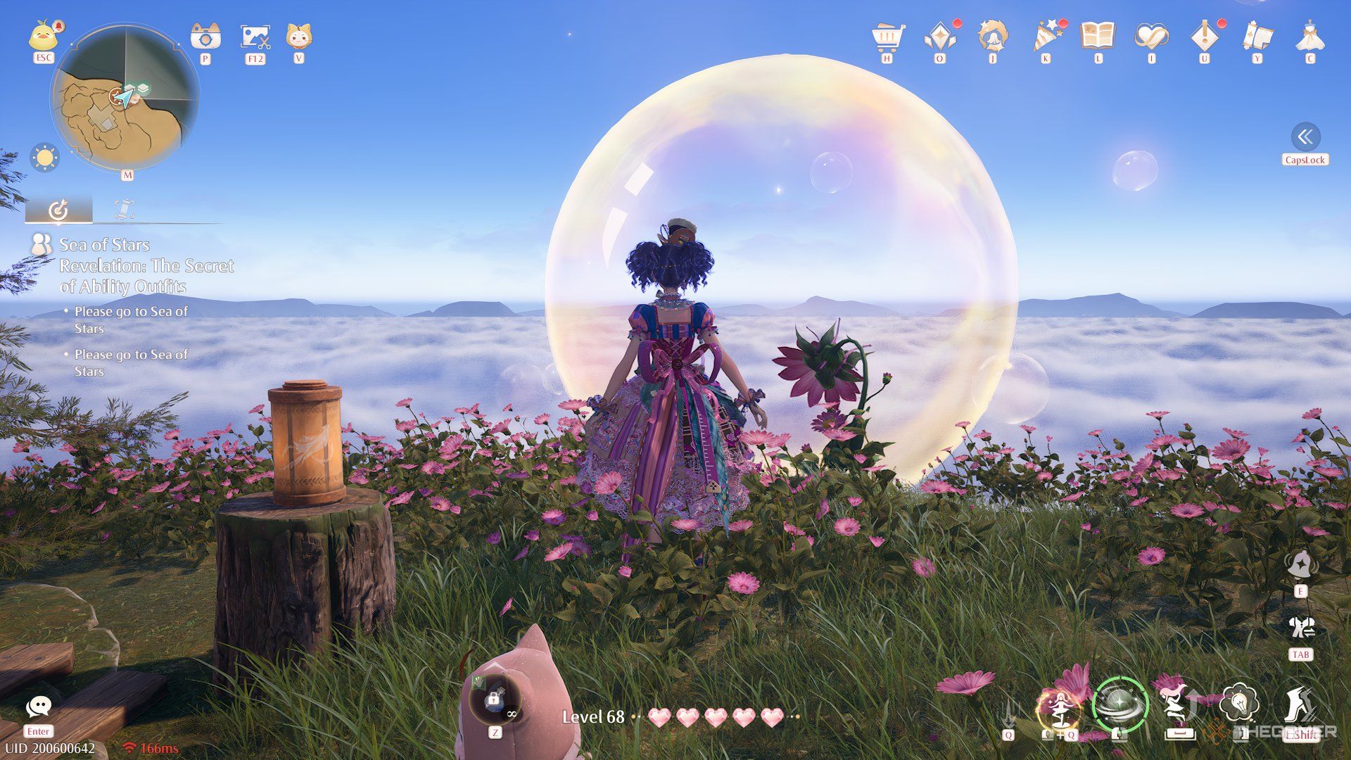 Nikki is standing near a sharp bubble boot in Nikki.