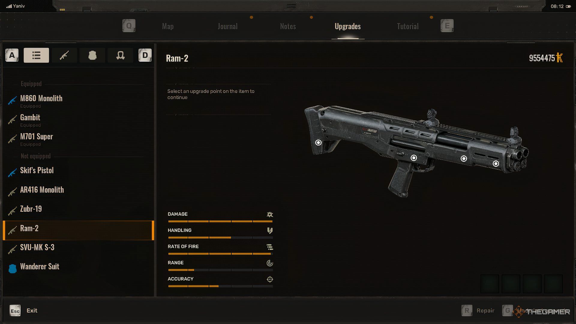 With your stats in Ram -2 Shotgun Sticker 2.