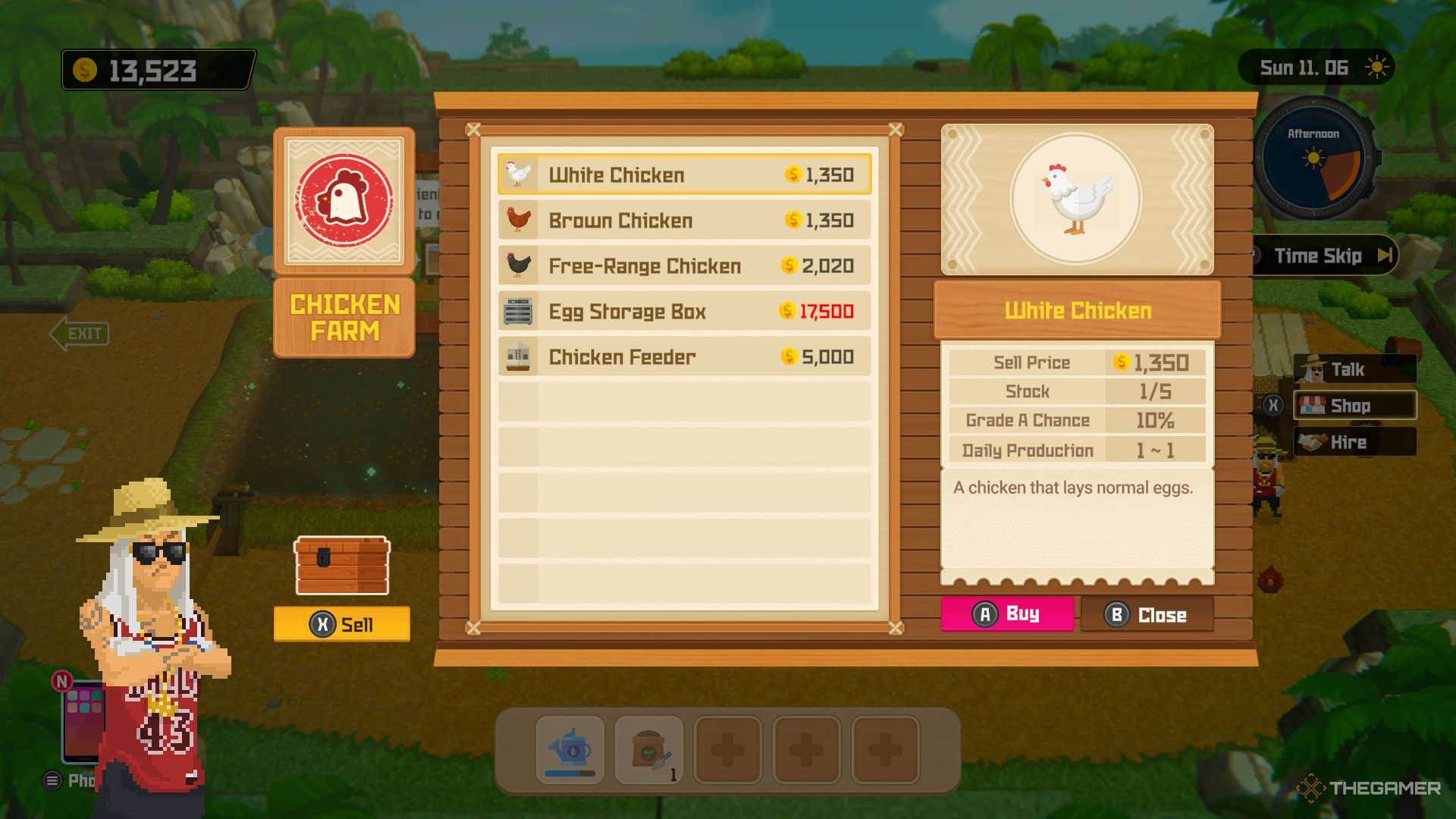 Chicken farm in Dave divers.
