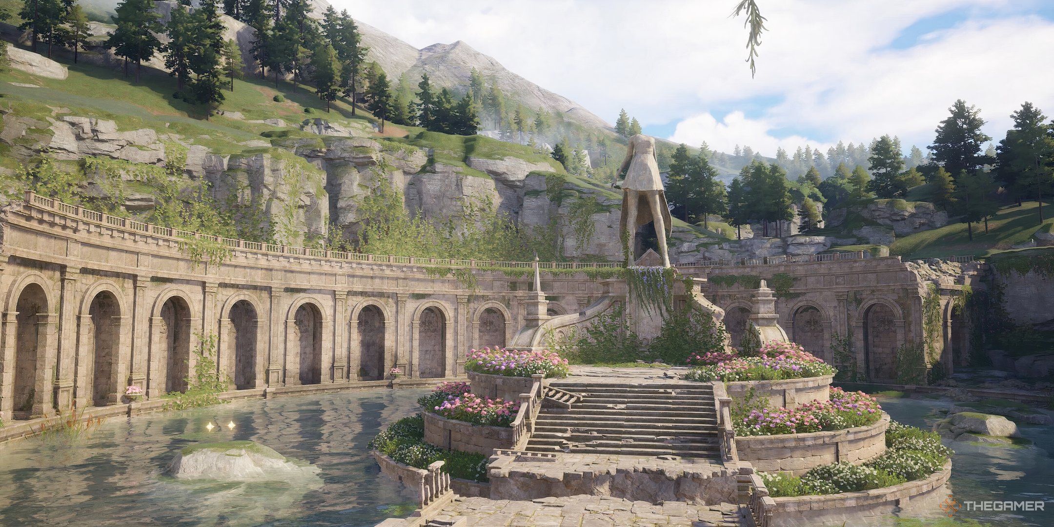 The Memorial statue in Infinity Nikki.