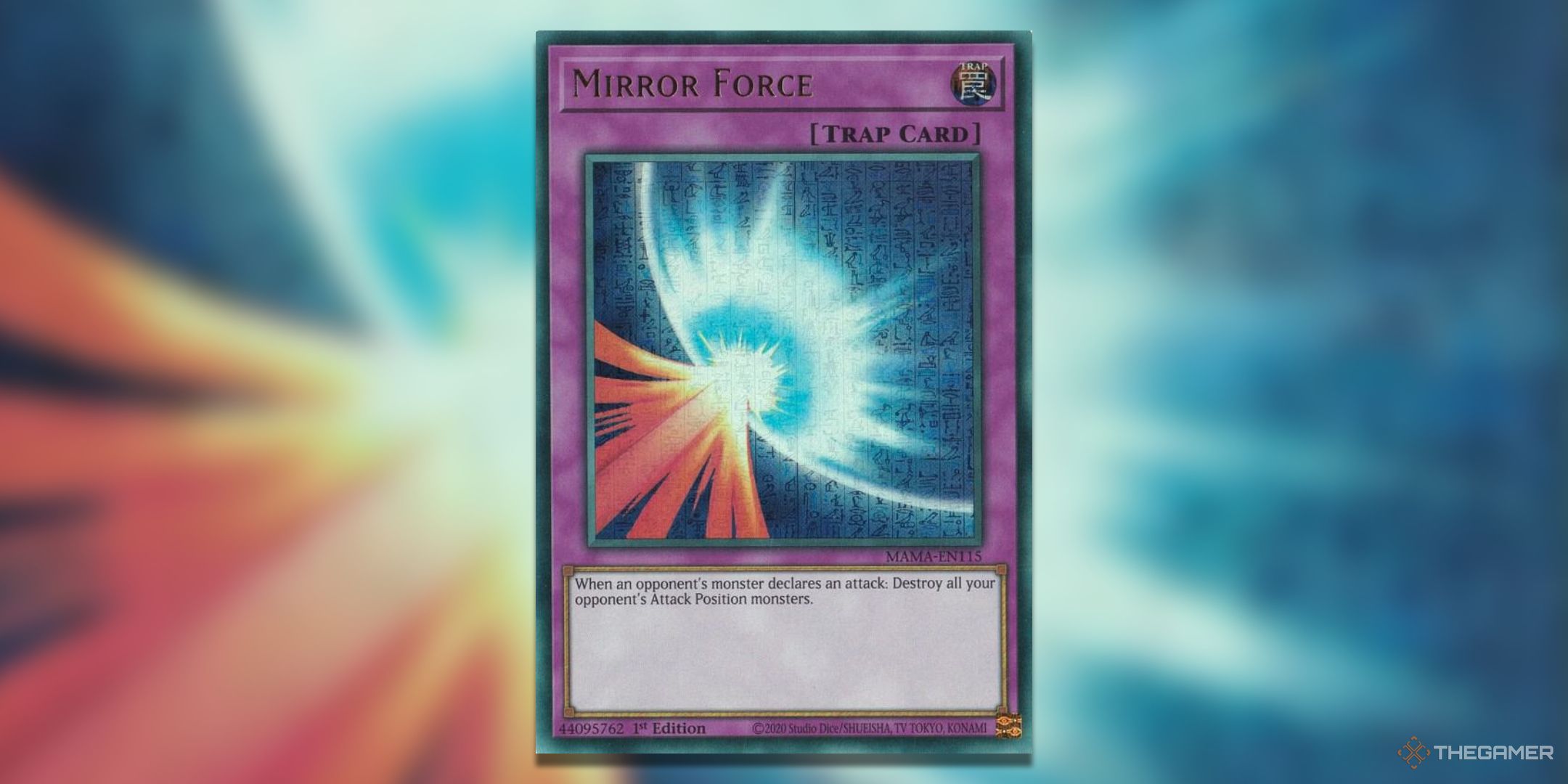 Ultra Pharaoh&rsquo;s Rare Mirror Force from Magnificent Mavens Yu-Gi-Oh! TCG card art.