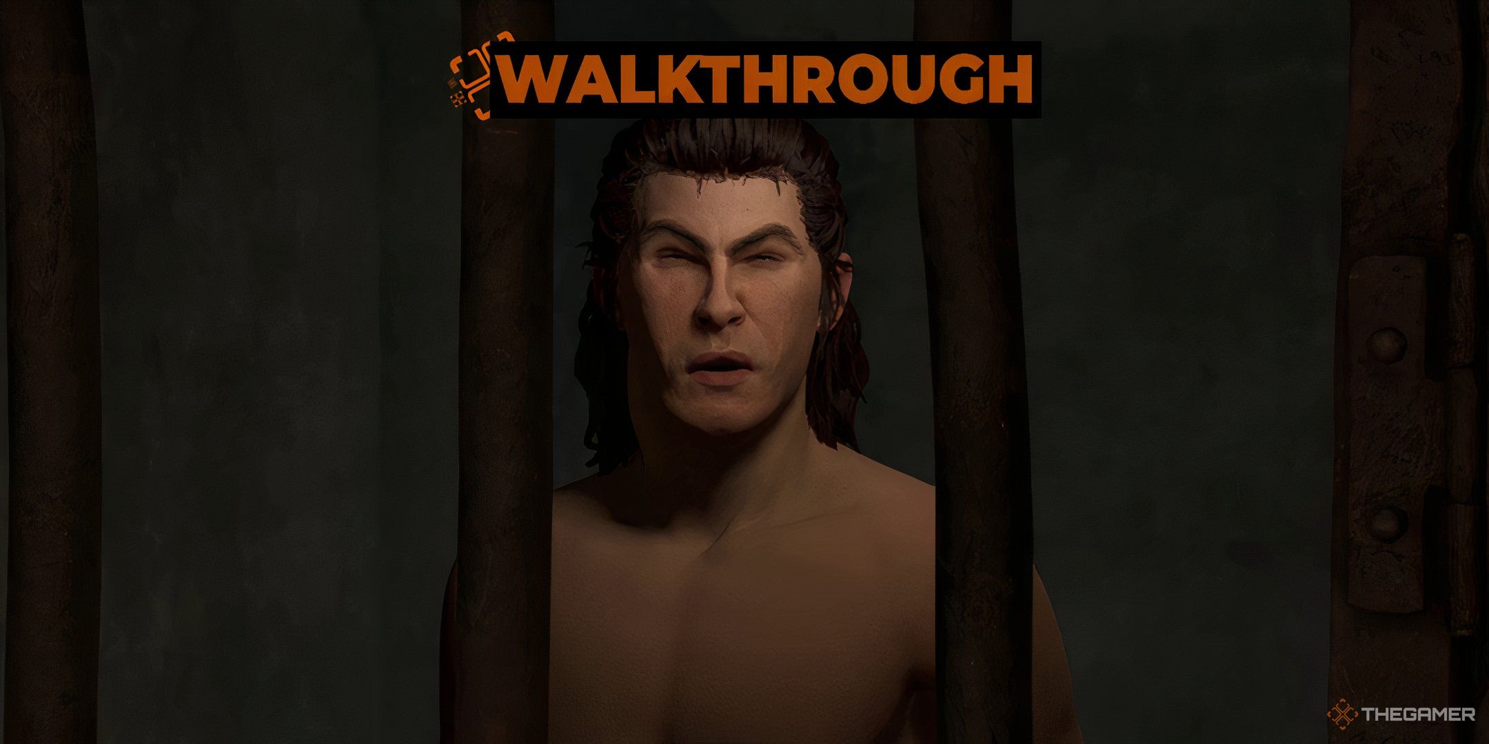 Jorundr inside a cell in Oblivion Remastered.
