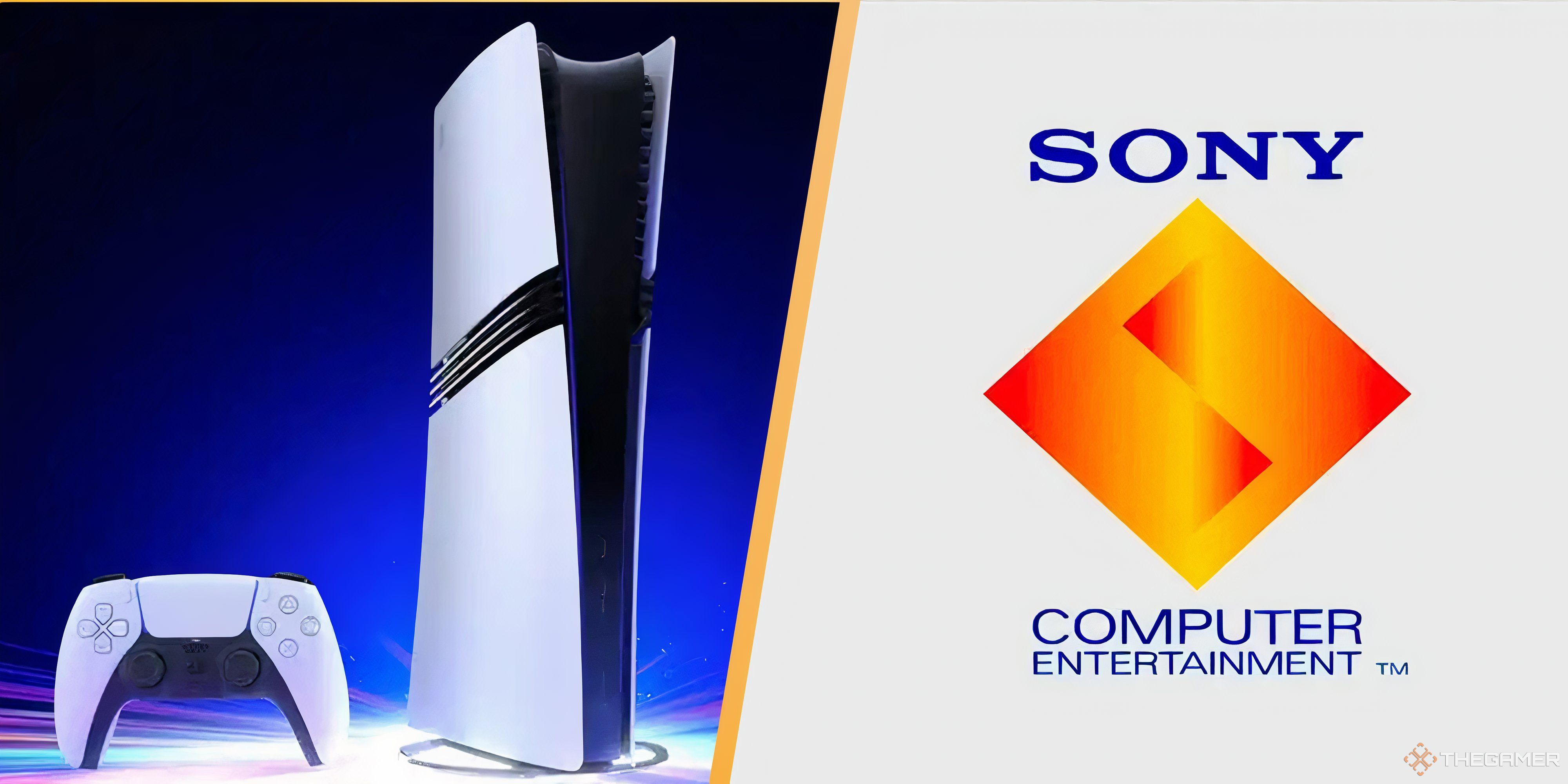 ps5 with a dualsense next to the ps1 homescreen.