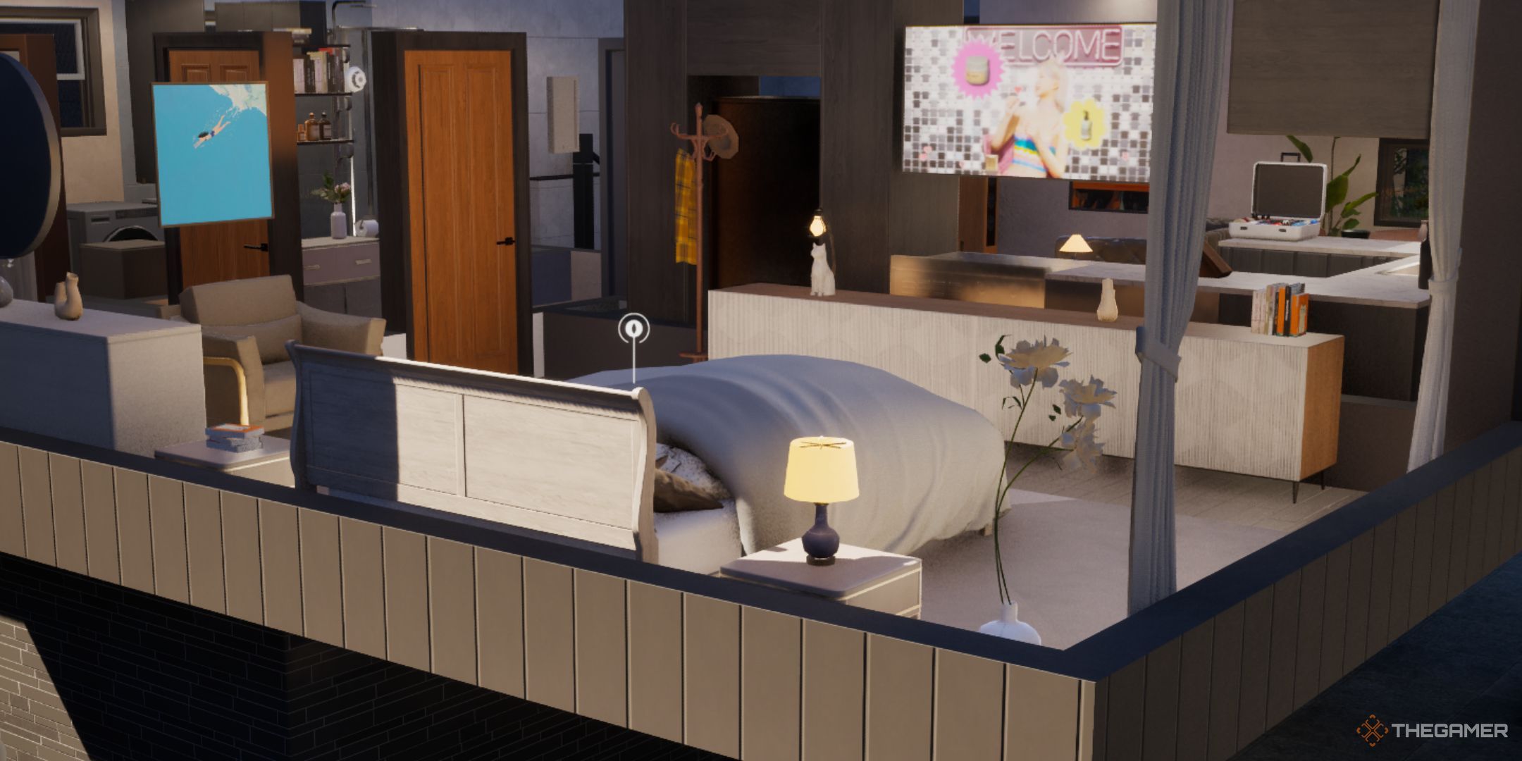 A furnished home is shown in InZoi.