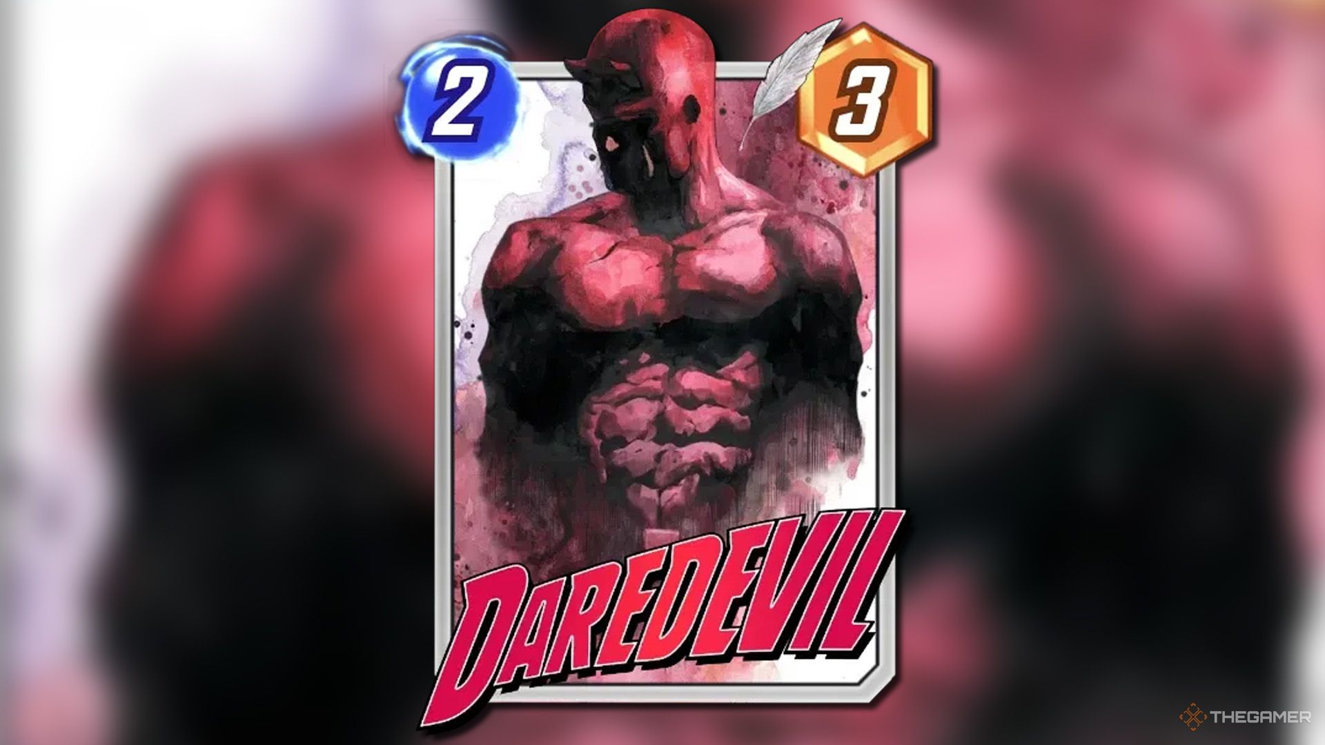 Watercolor variant of Daredevil from Marvel Snap.