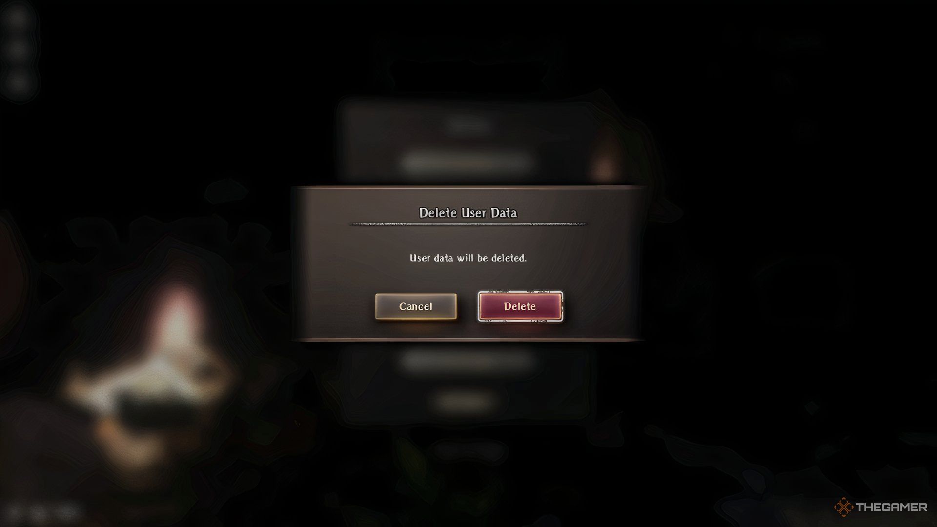 If you want to delete the user's data in the Defani in the variations of the Wisdom, it is asking for confirmation.