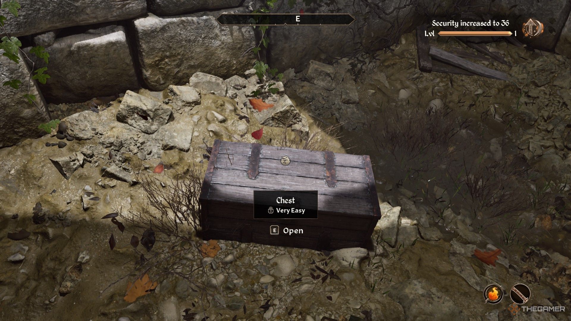 A locked chest with very easy difficulty in Oblivion Remastered.