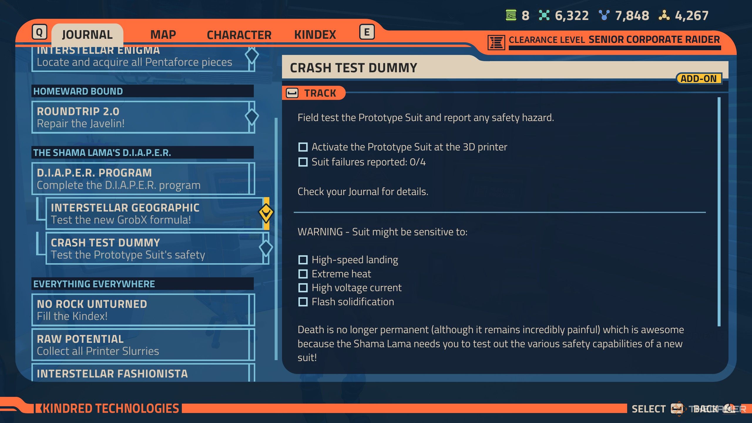 Crash tests in revenge for dummy quest and savage planet.