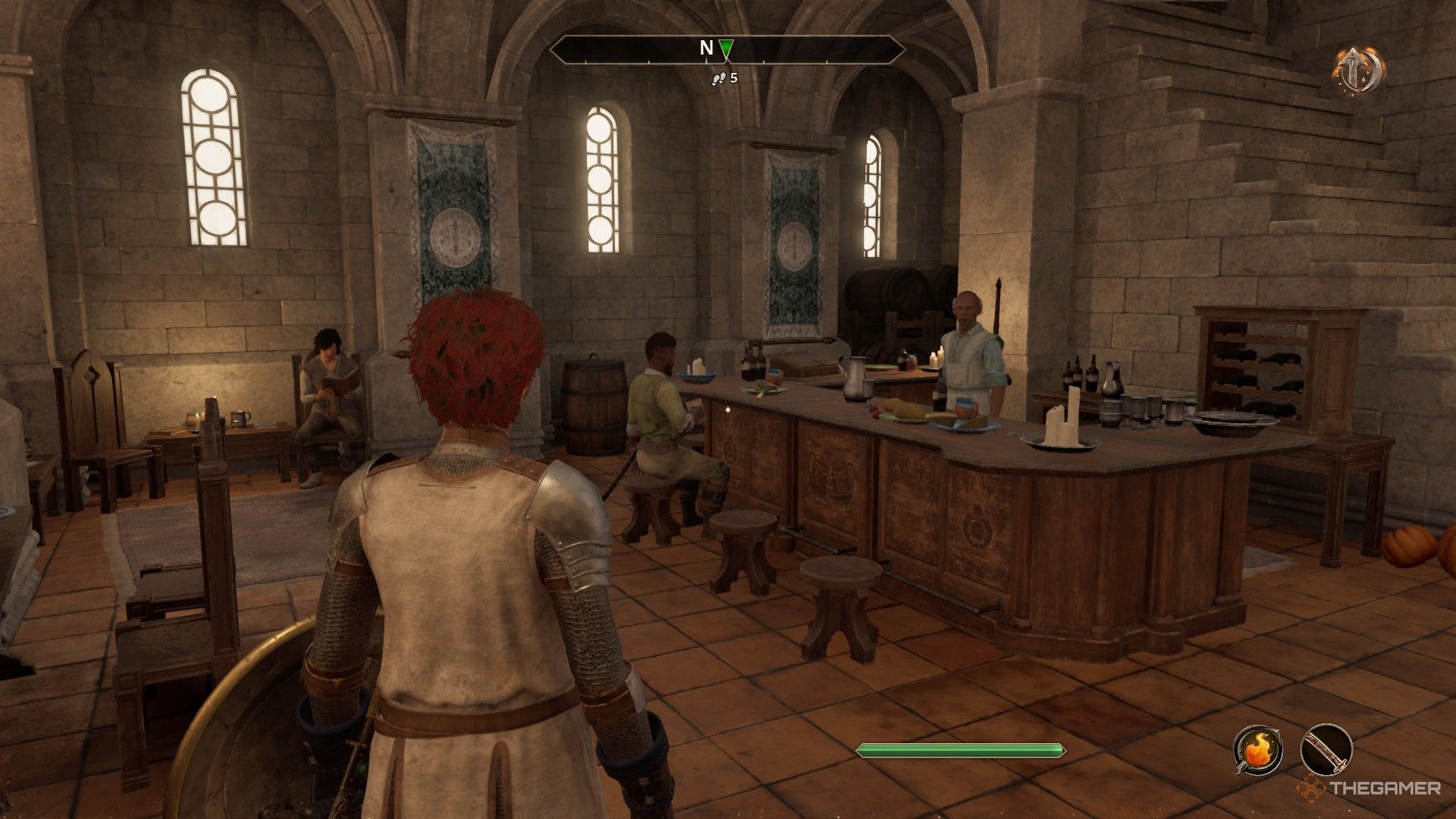The player gets Boris food at the Lodge House Bar in the Obayoon Remistud.